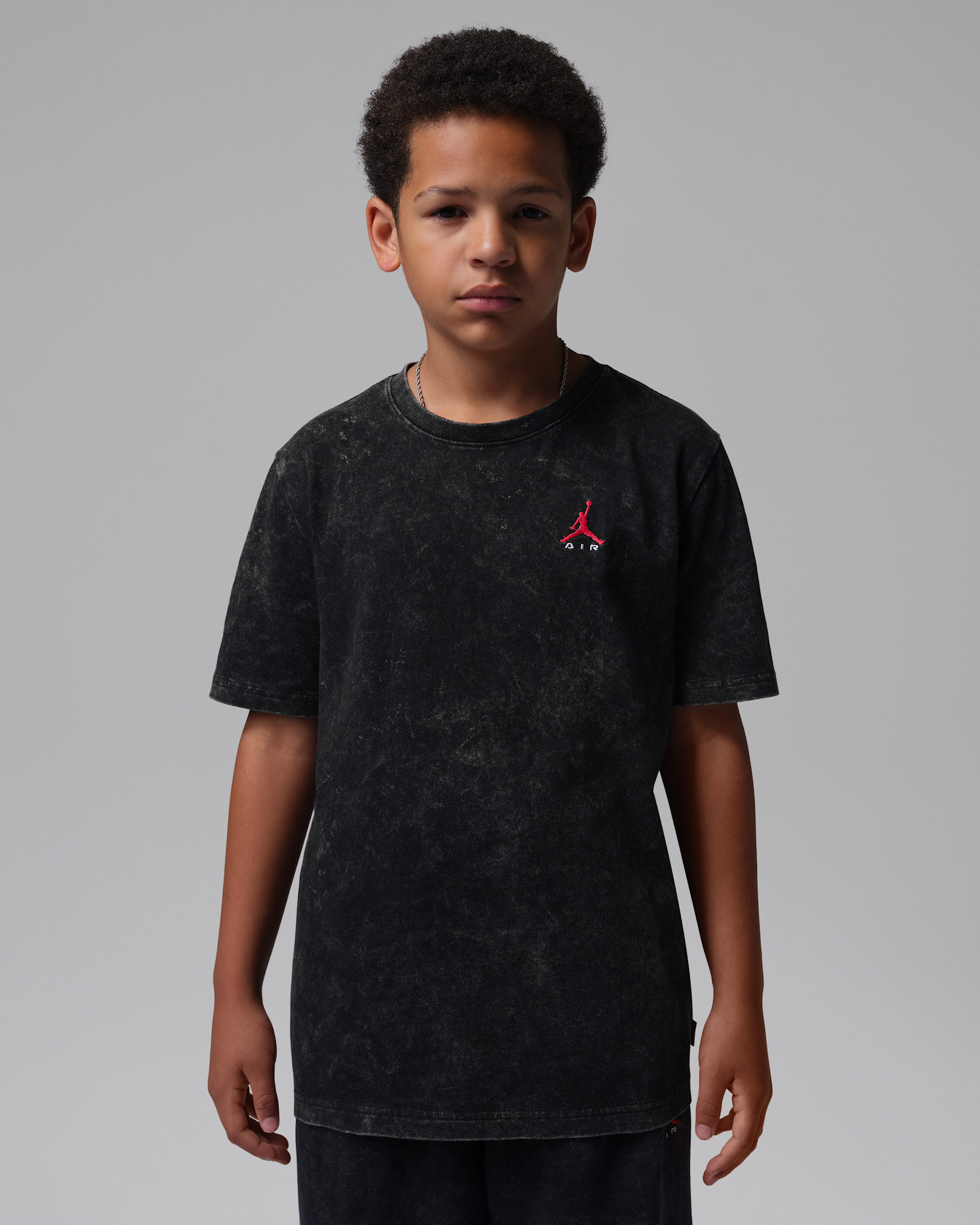 Jordan Big Kids' Acid Wash T-Shirt - Black