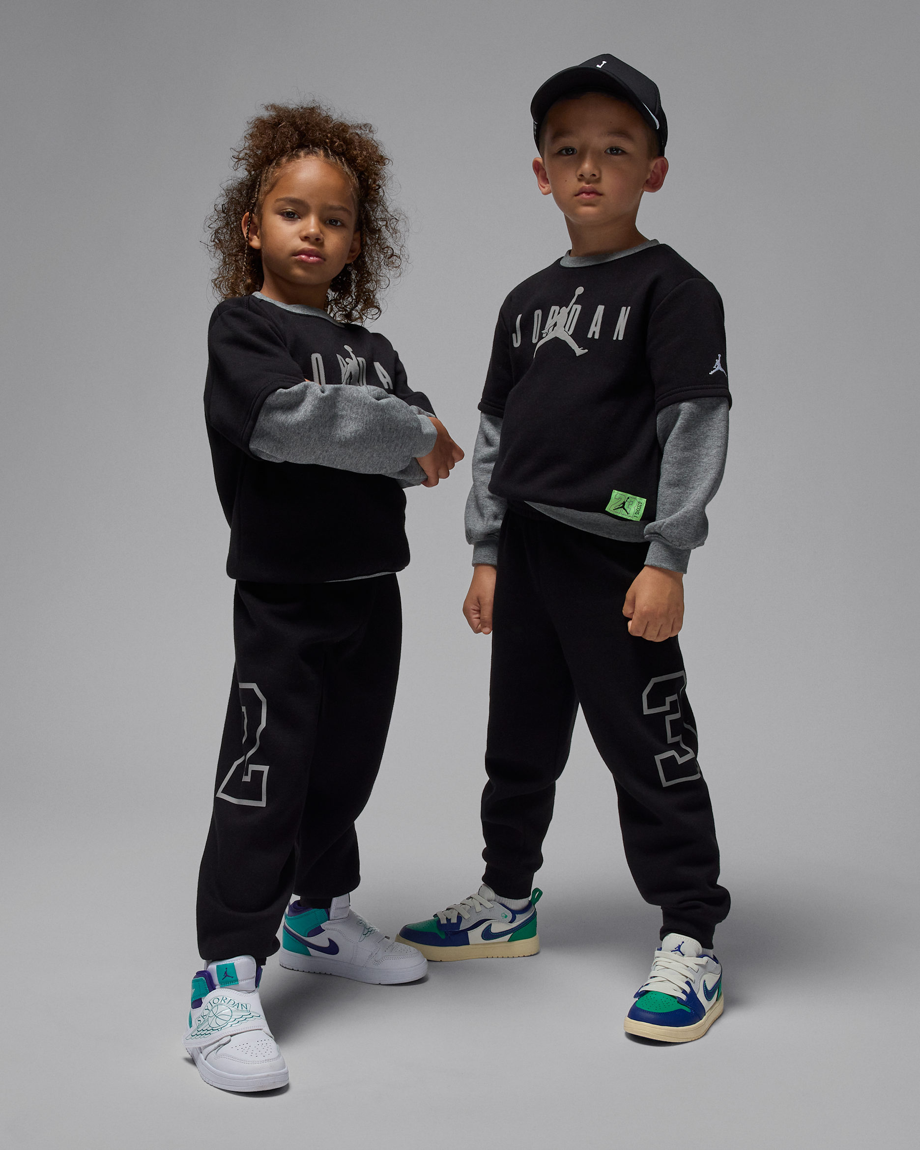Jordan Future Flight zweiteiliges Set mit Sweatshirt (jüngere Kinder) - Schwarz