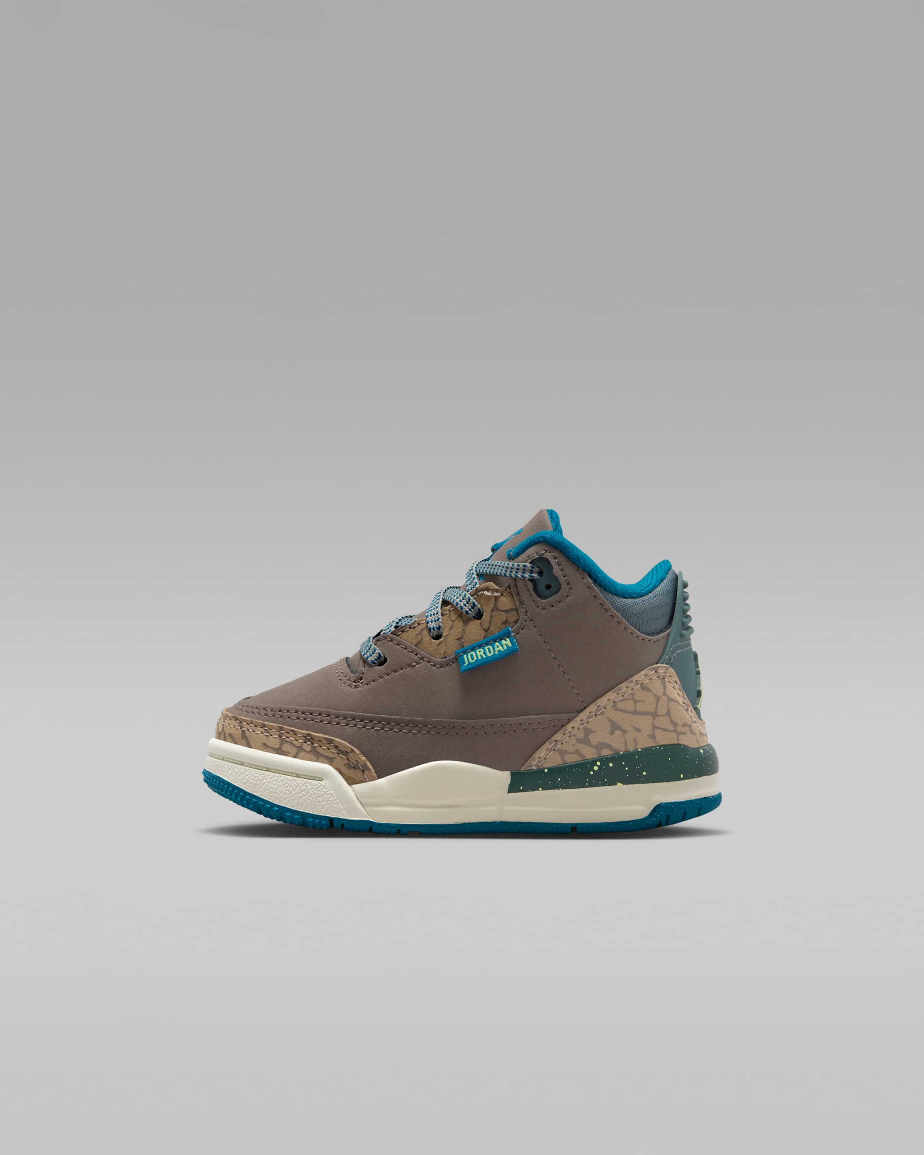 Jordan 3 Retro Baby/Toddler Shoes - Olive Grey/Khaki/Sea Glass/Green Abyss