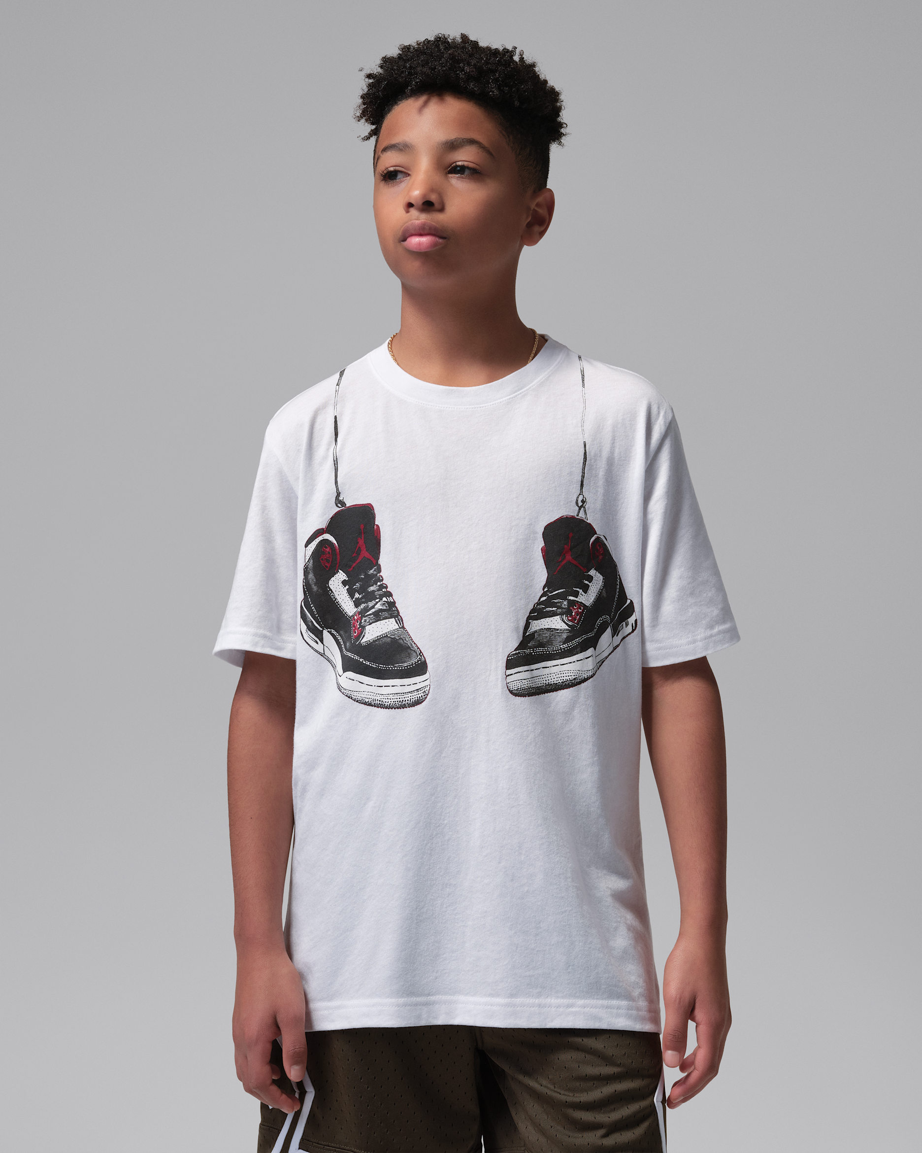 Jordan Older Kids' Hanging AJ3 T-Shirt - White