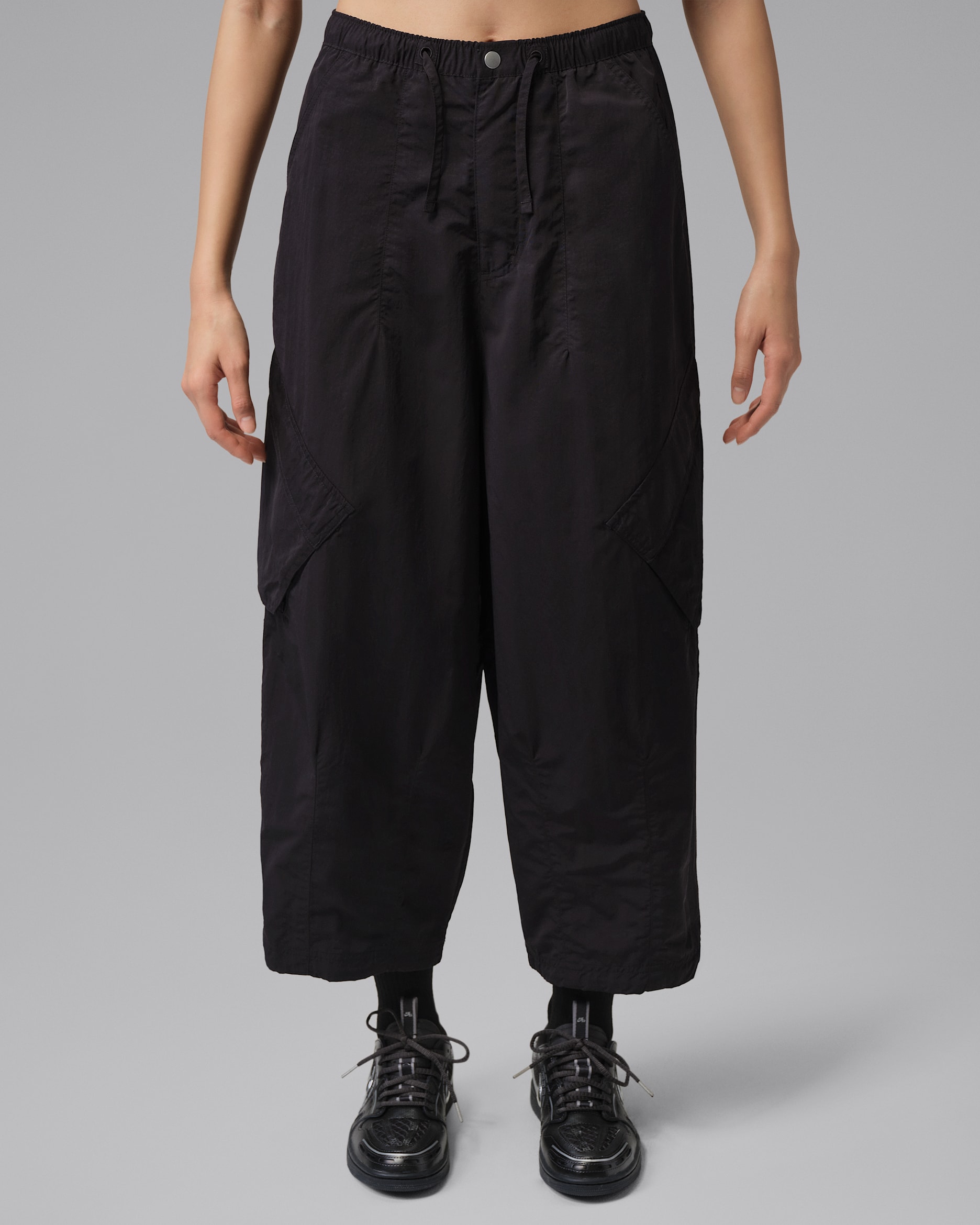 조던 플라이트 시카고 여성 파라슈트 팬츠 - 블랙/블랙