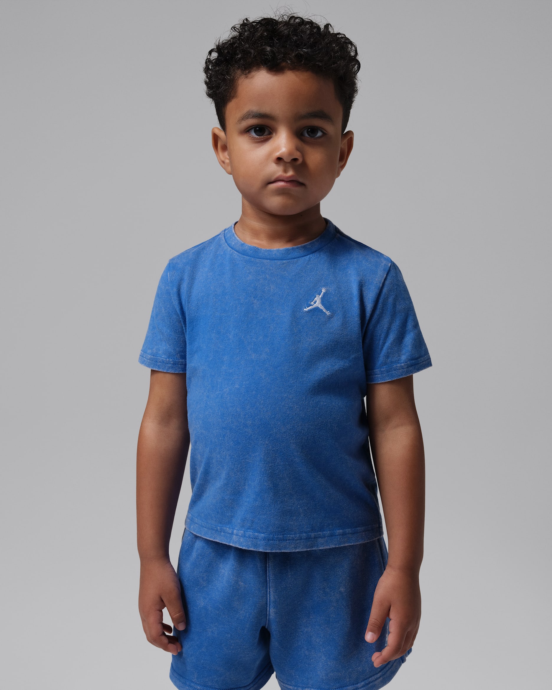 Jordan Toddler Air Embroidered Acid Wash T-Shirt - Game Royal