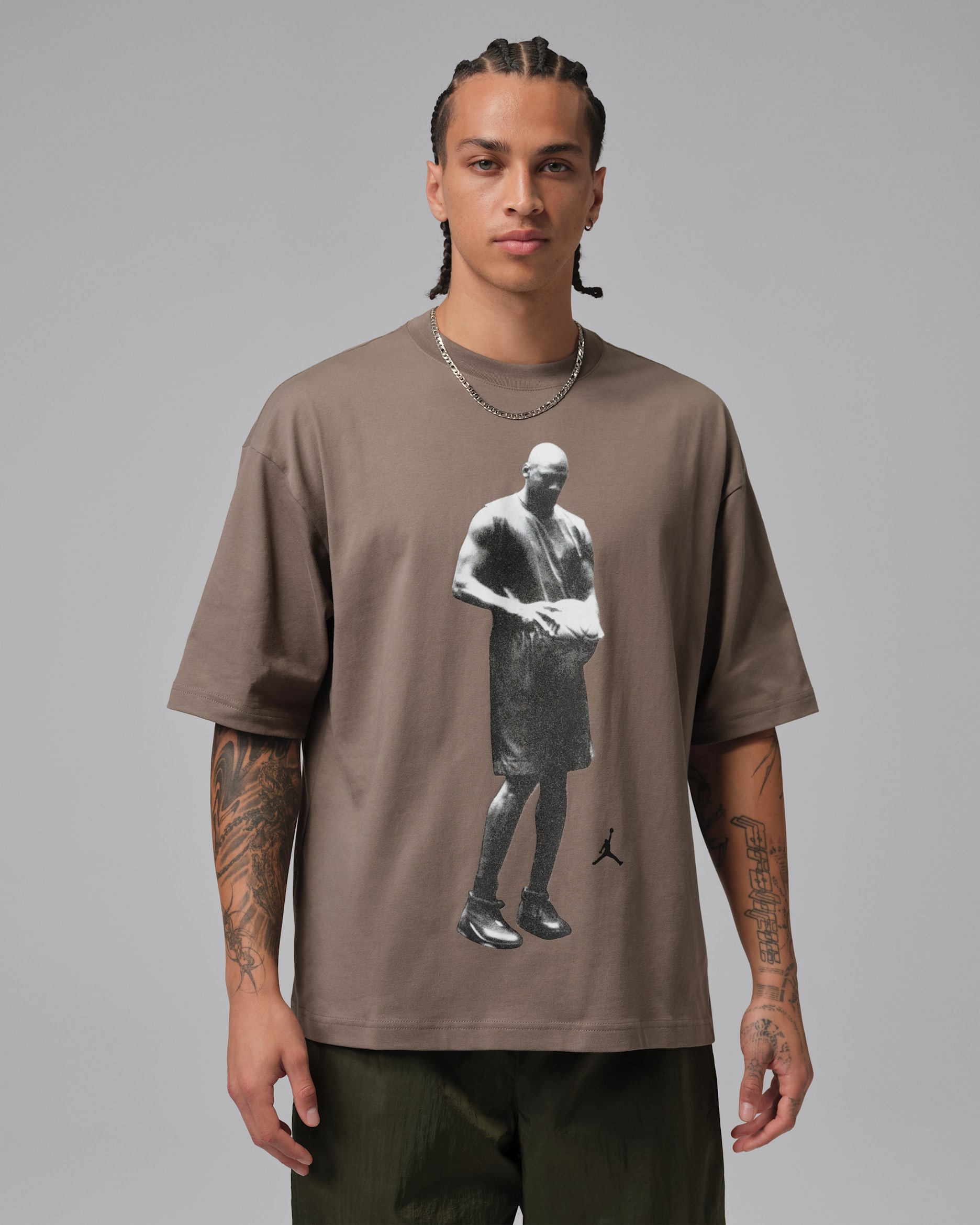 Jordan Sport Men's Dri-FIT T-Shirt - Olive Grey/Black