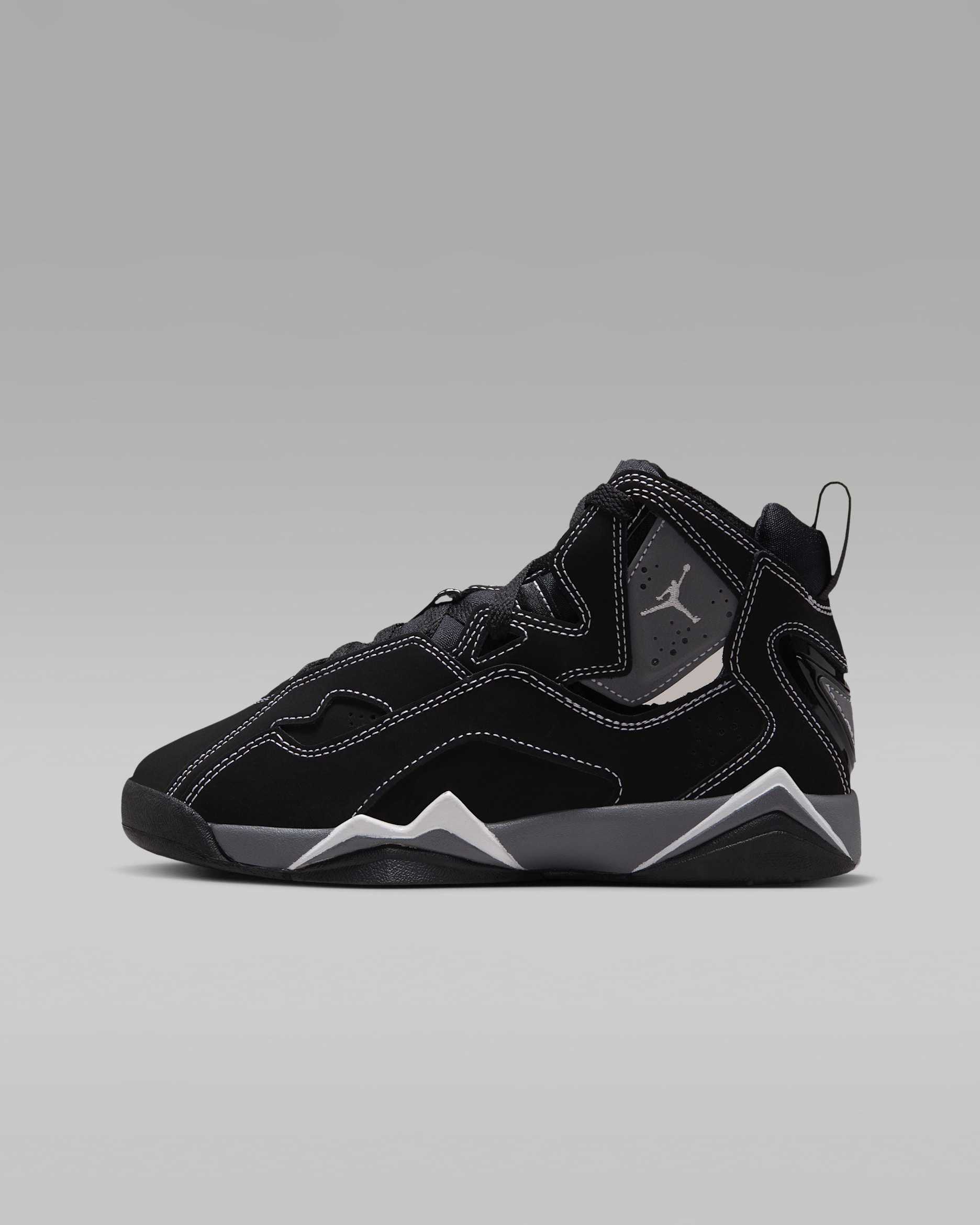 Tenis para niños grandes Jordan True Flight - Negro/Grafito claro/Plata metalizado