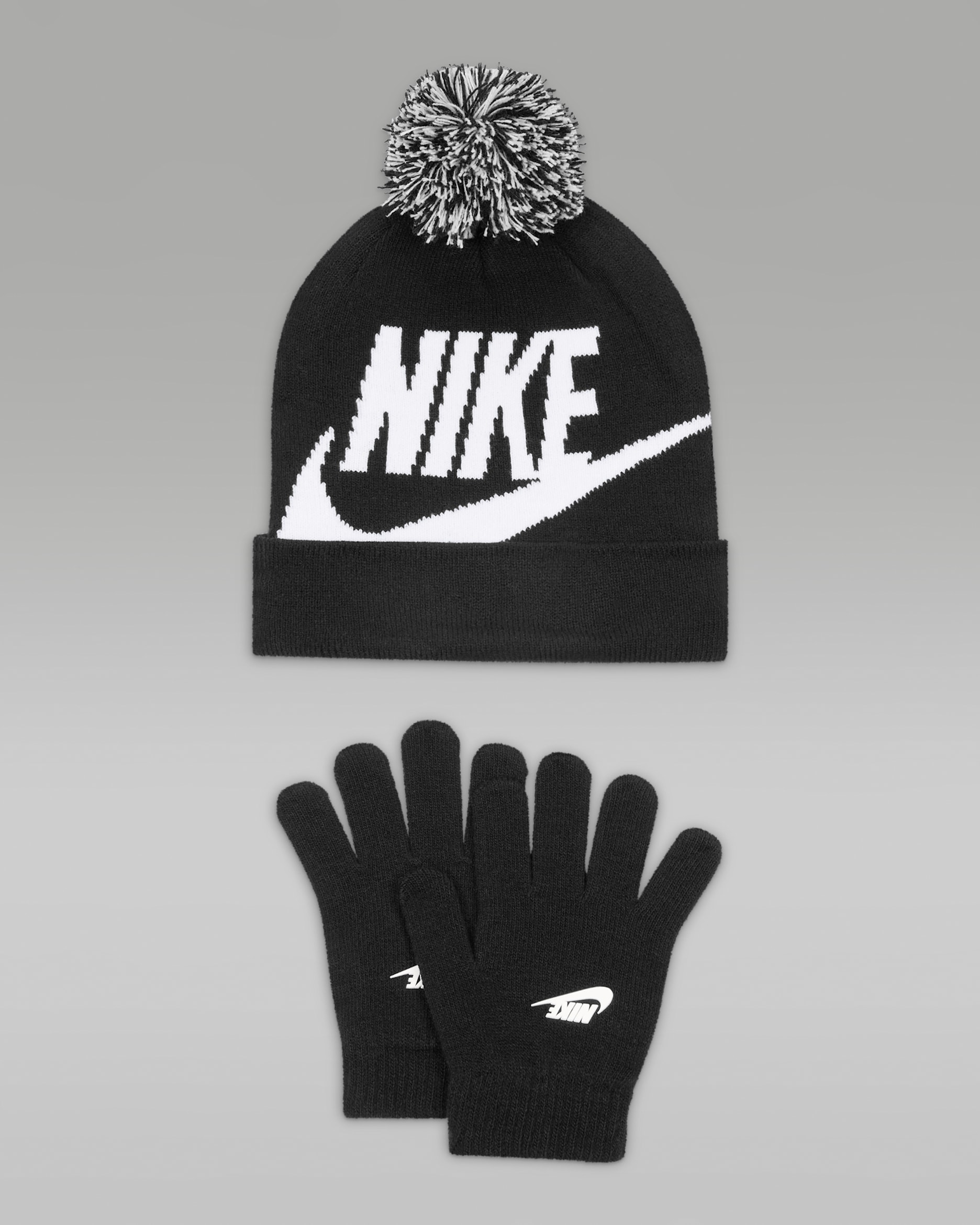 Ensemble bonnet et gants Nike pour Jeune enfant - Noir