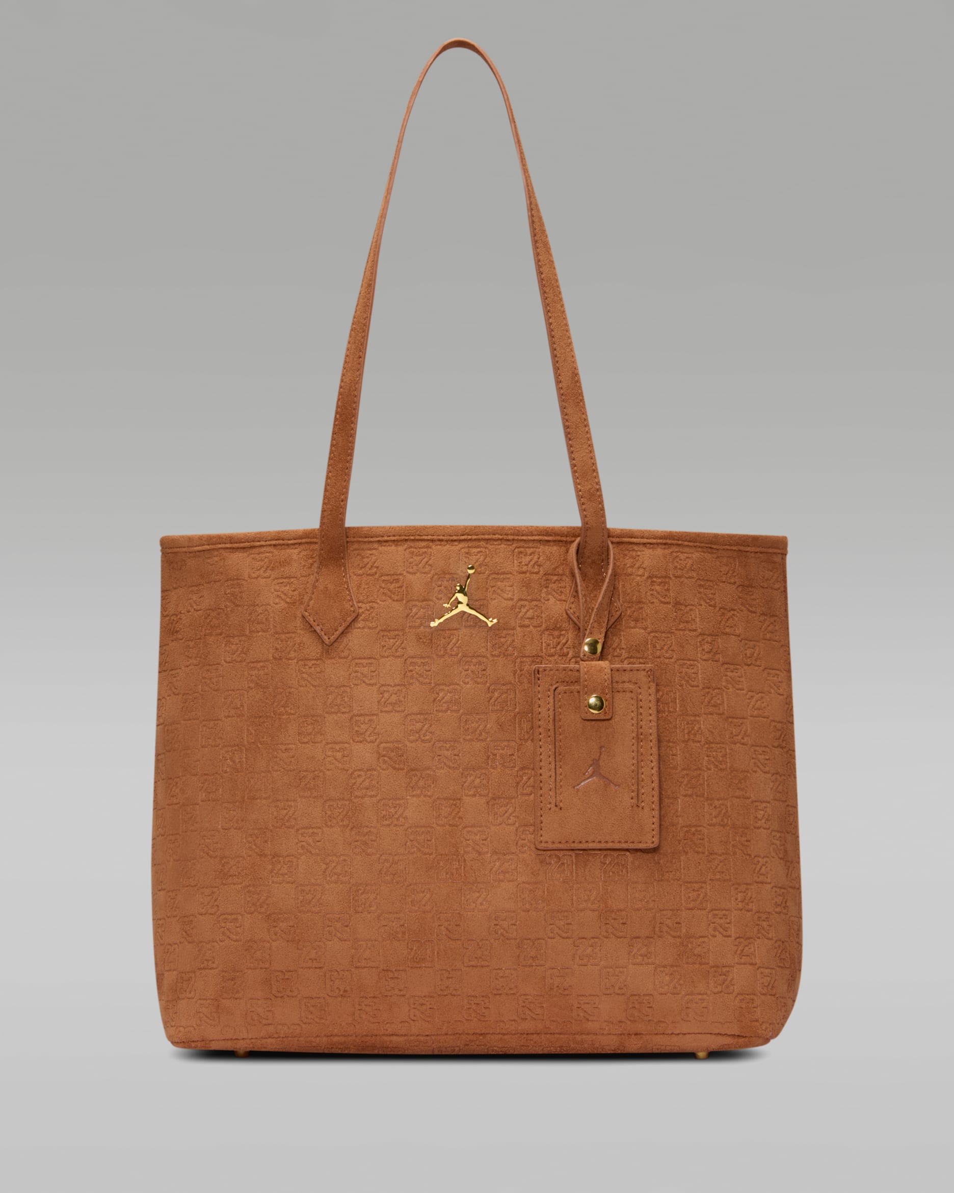 Jordan Monogram Tragetasche aus Wildleder (17 l) - Cognac