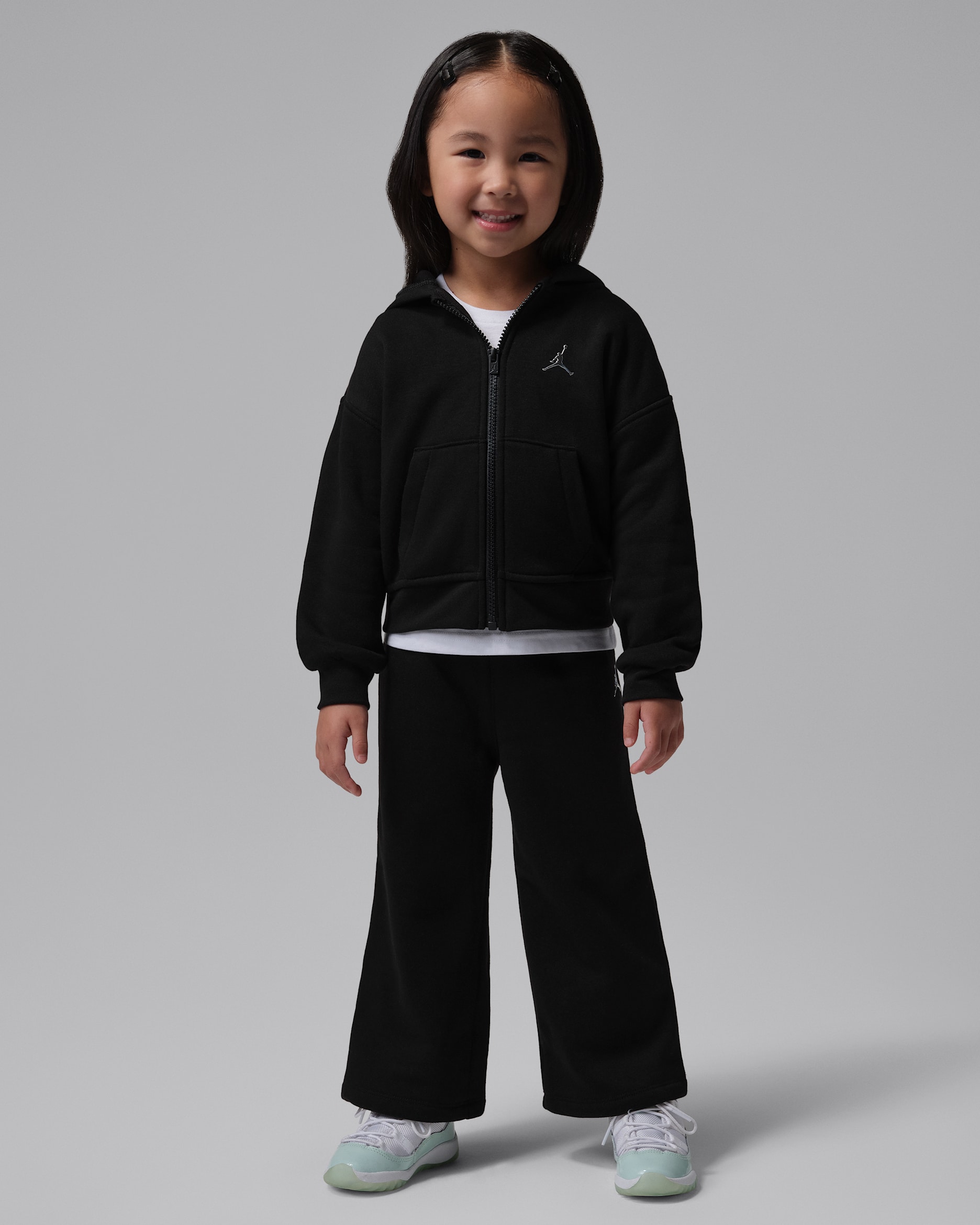 Jordan Brooklyn Fleece Toddler 2-Piece Full-Zip Hoodie Set - Black