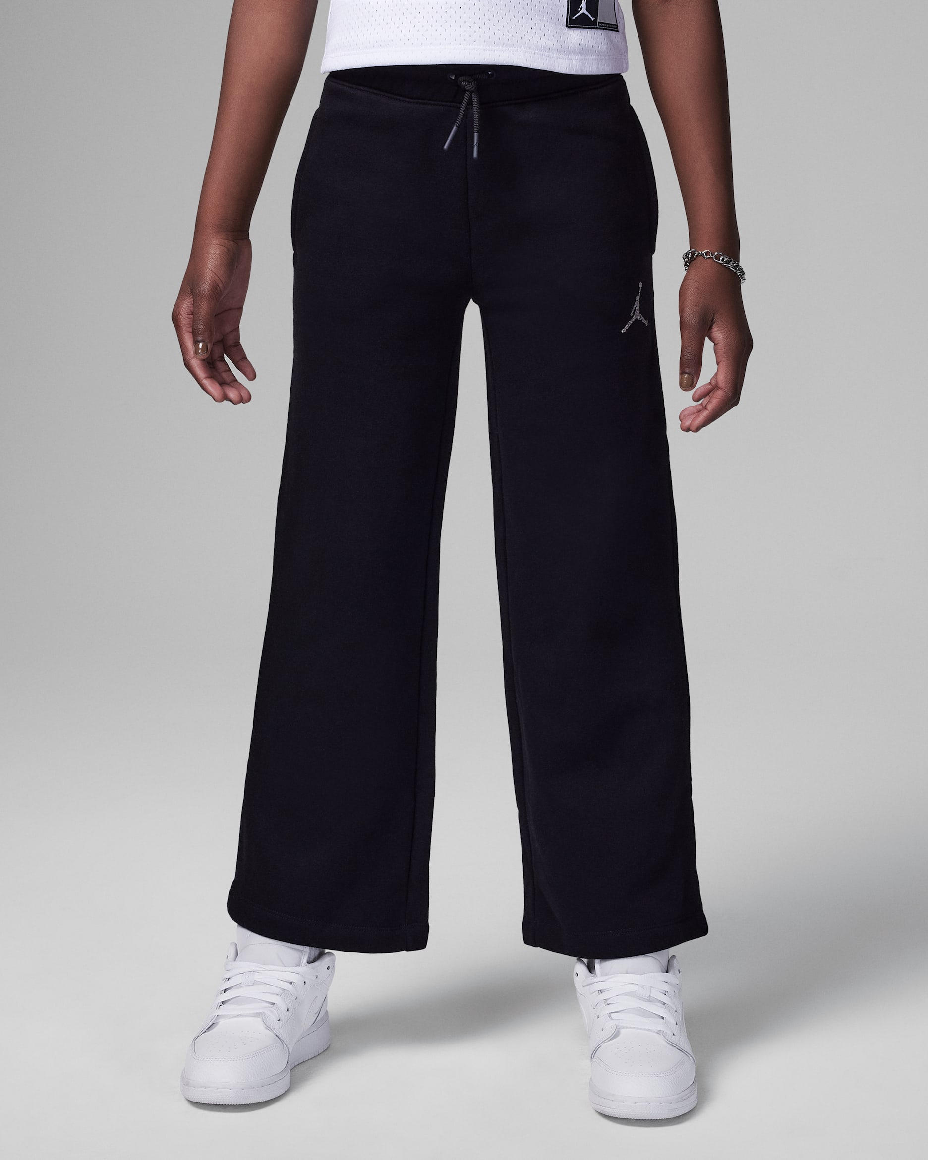 Pants abiertos para niños talla grande Jordan Icon Play - Negro