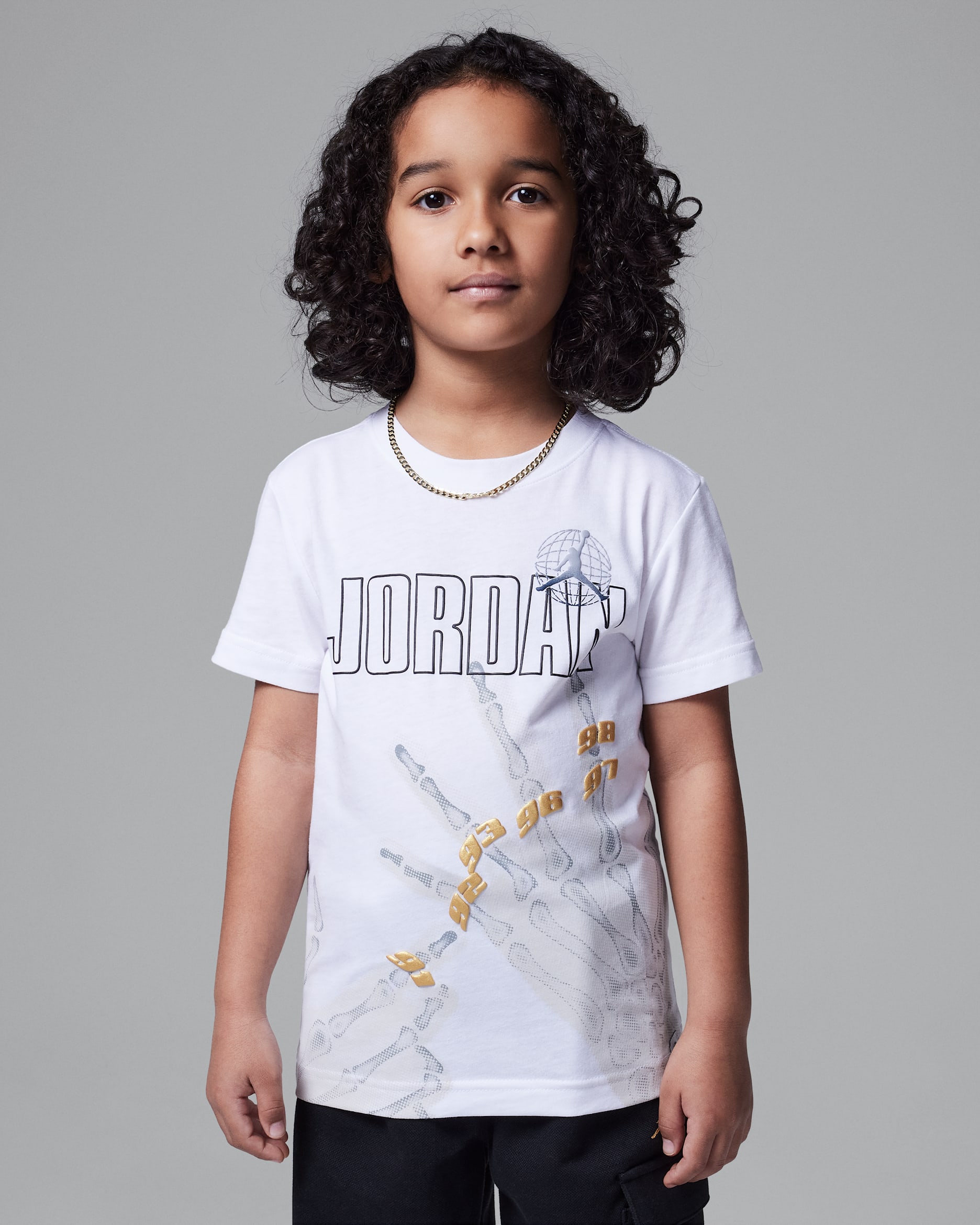 Playera Roadtrip X-Ray para niños talla pequeña Jordan - Blanco
