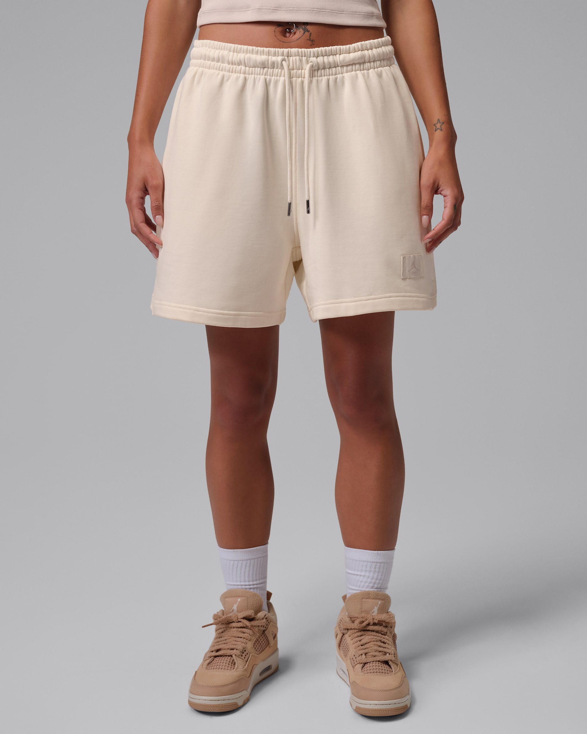 Shorts para mujer Jordan Flight Fleece - Marfil pálido/Café claro leyenda