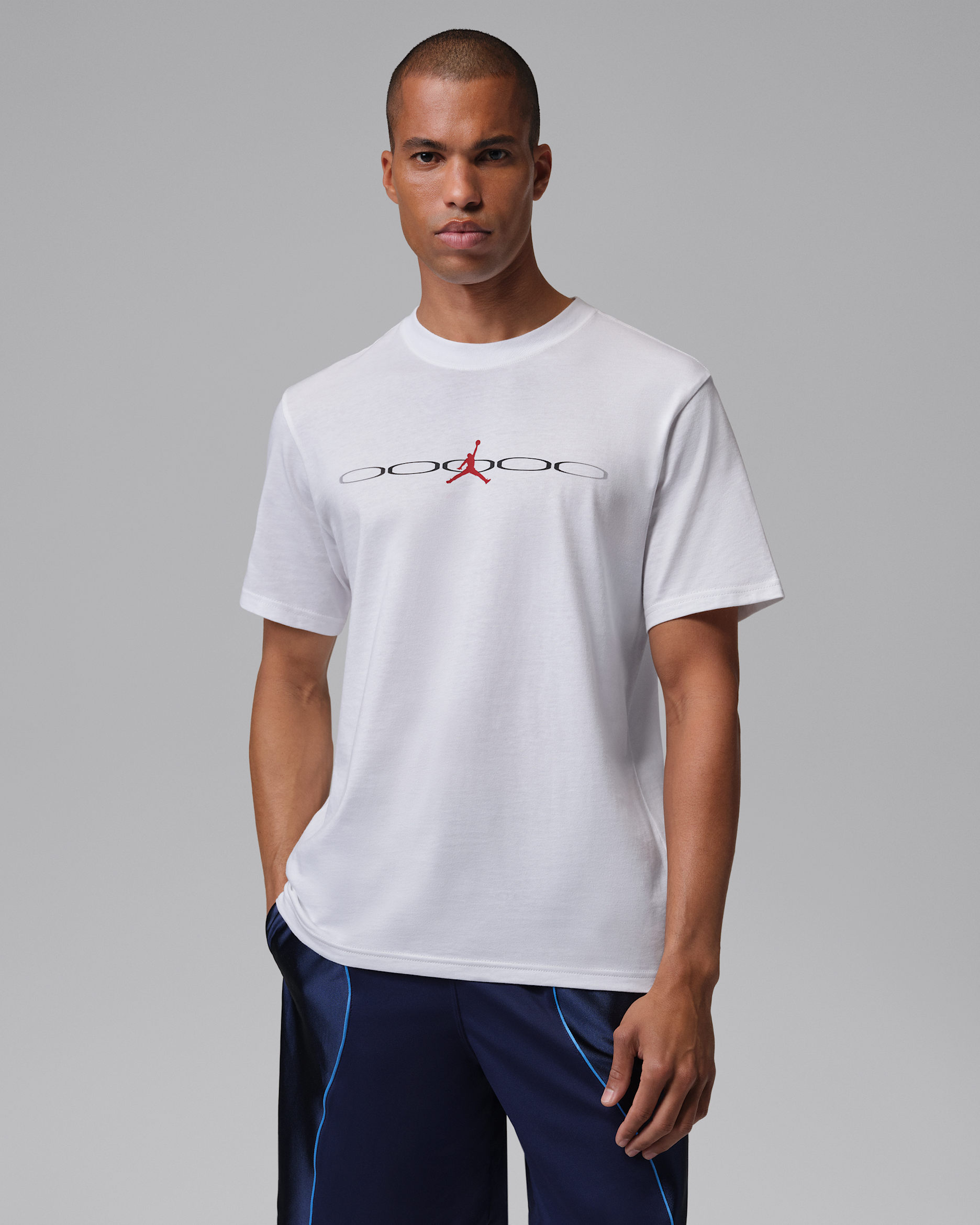 Jordan Sport Men's Dri-FIT T-Shirt - White/Black/University Red
