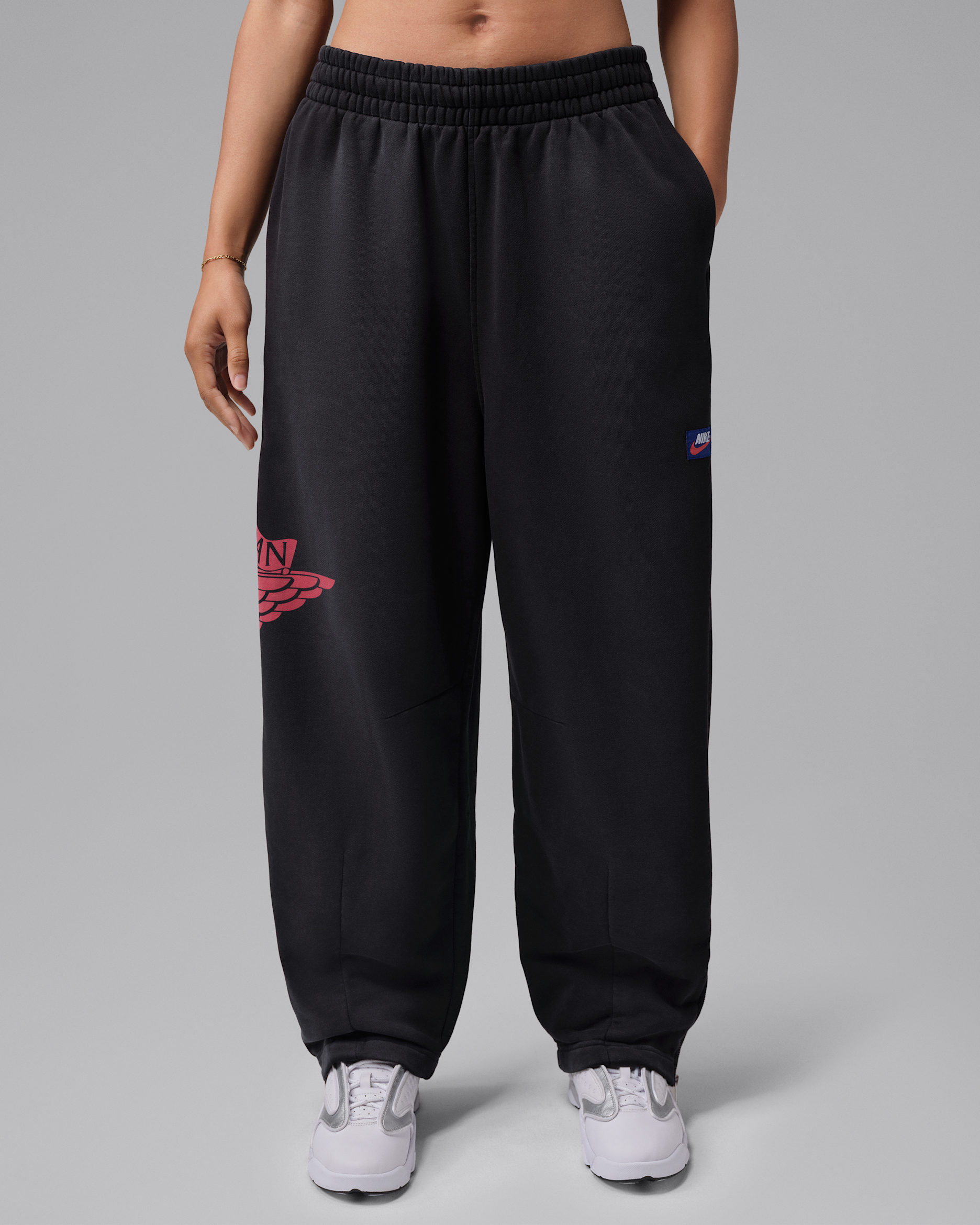 Jordan Flight Fleece Women's Trousers - Black/University Red