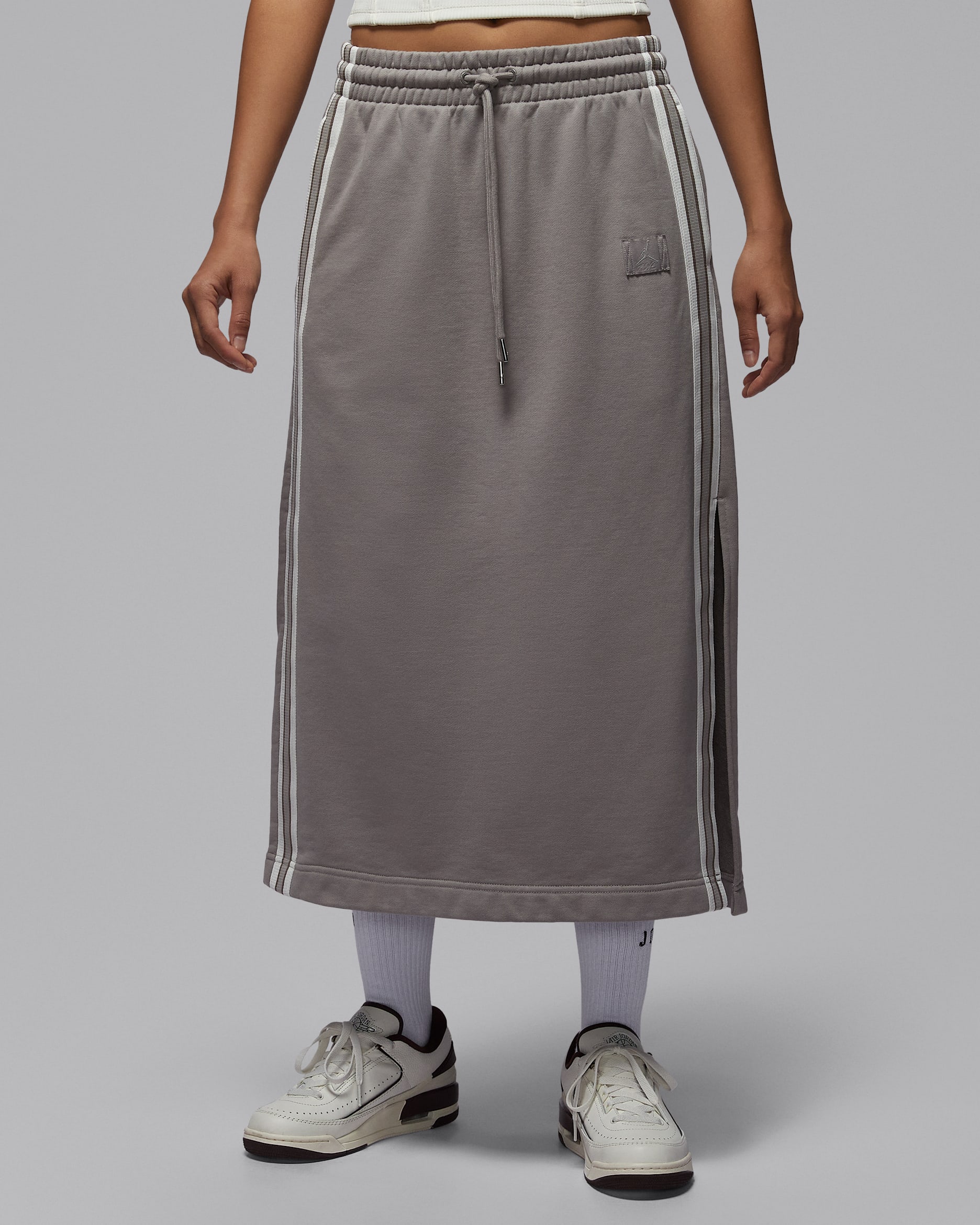 조던 플라이트 플리스 여성 스커트 - 이니그마 스톤/코블스톤