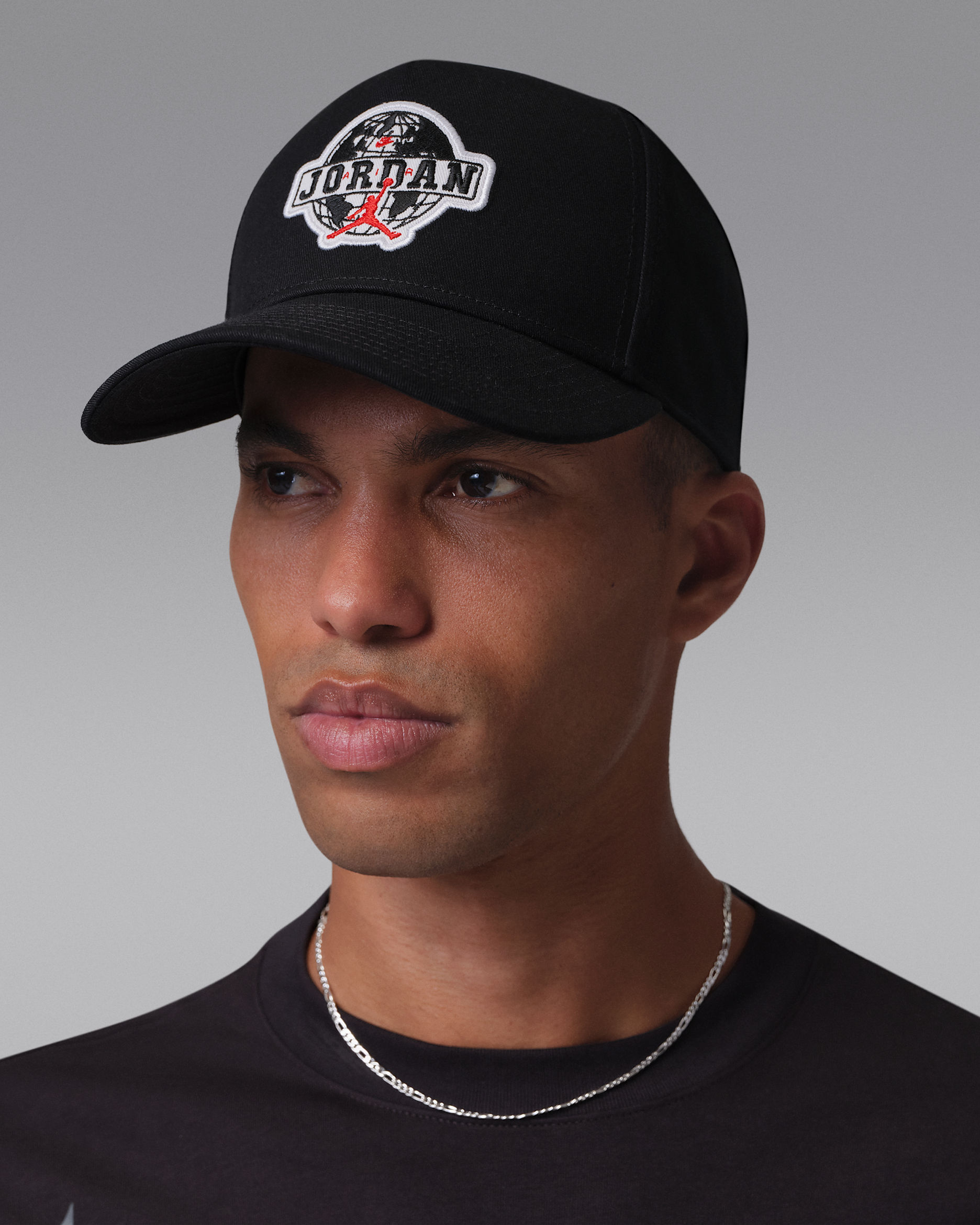 Gorra Jordan Rise con estructura - Negro/Blanco