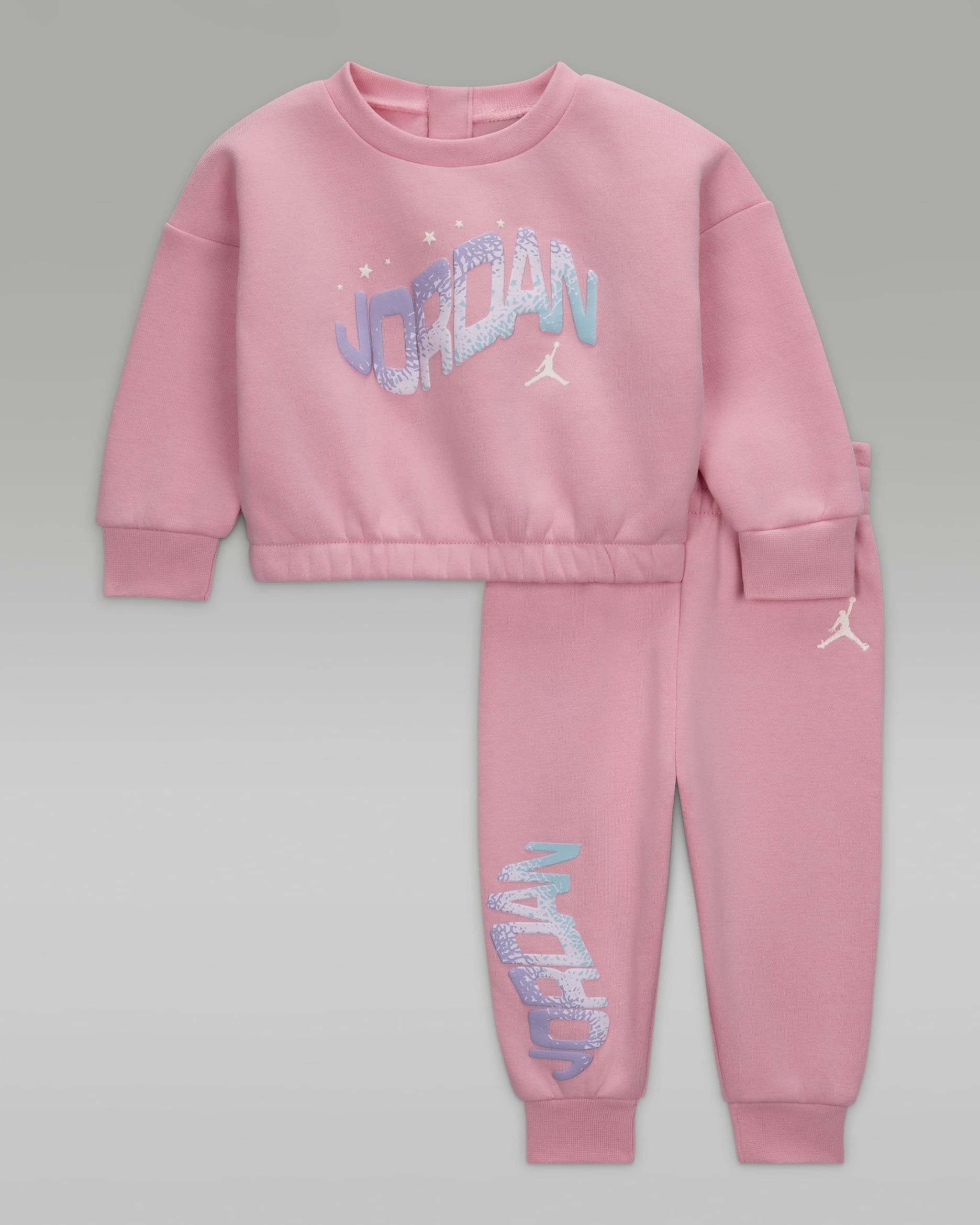 Jordan Jumpman Club Conjunt de dues peces Bubble de teixit Fleece - Nadó (3-6 M) - Medium Soft Pink