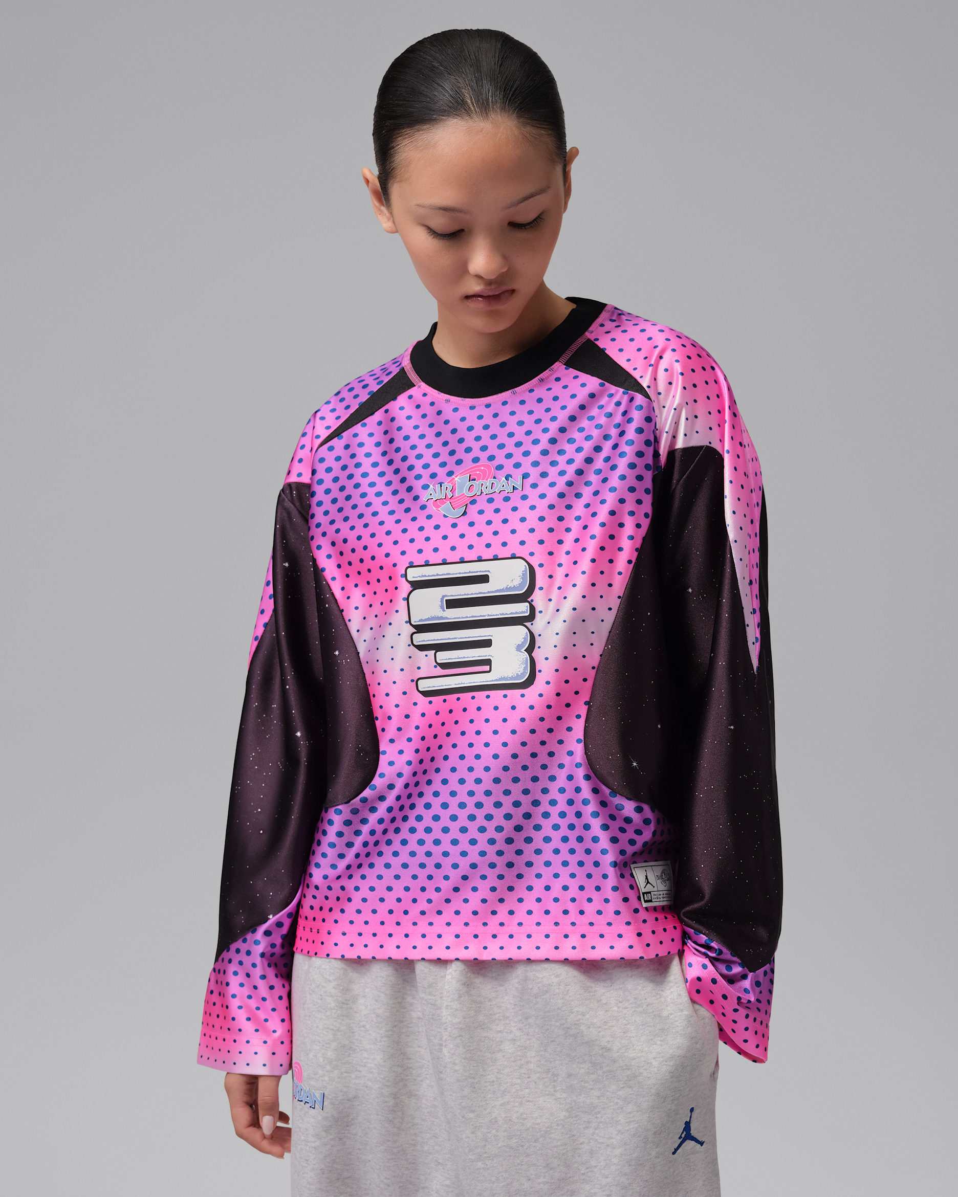 Jordan Flight Space Jam Women's Jersey - Pink Glow/Black