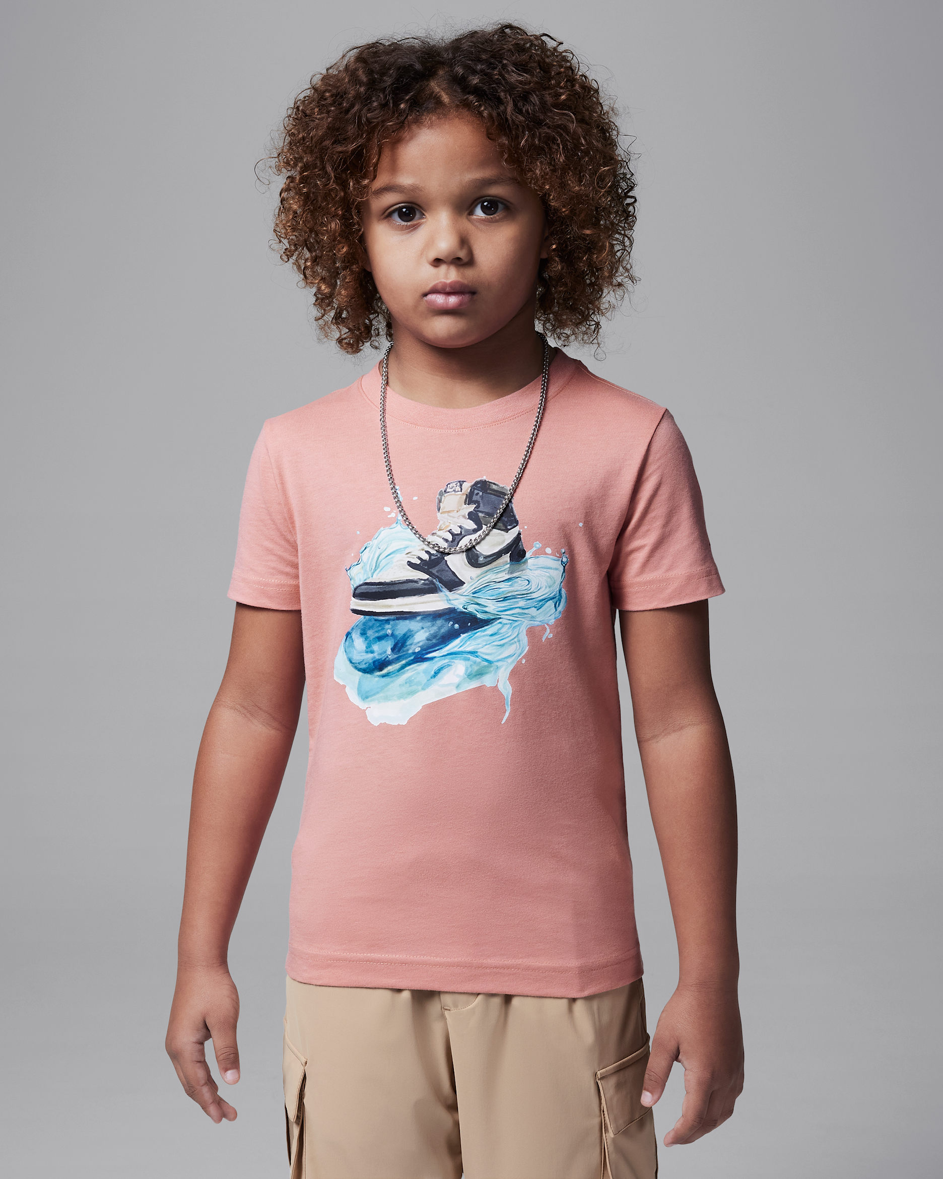 Jordan Little Kids' AJ1 Wave T-Shirt - Rust Pink