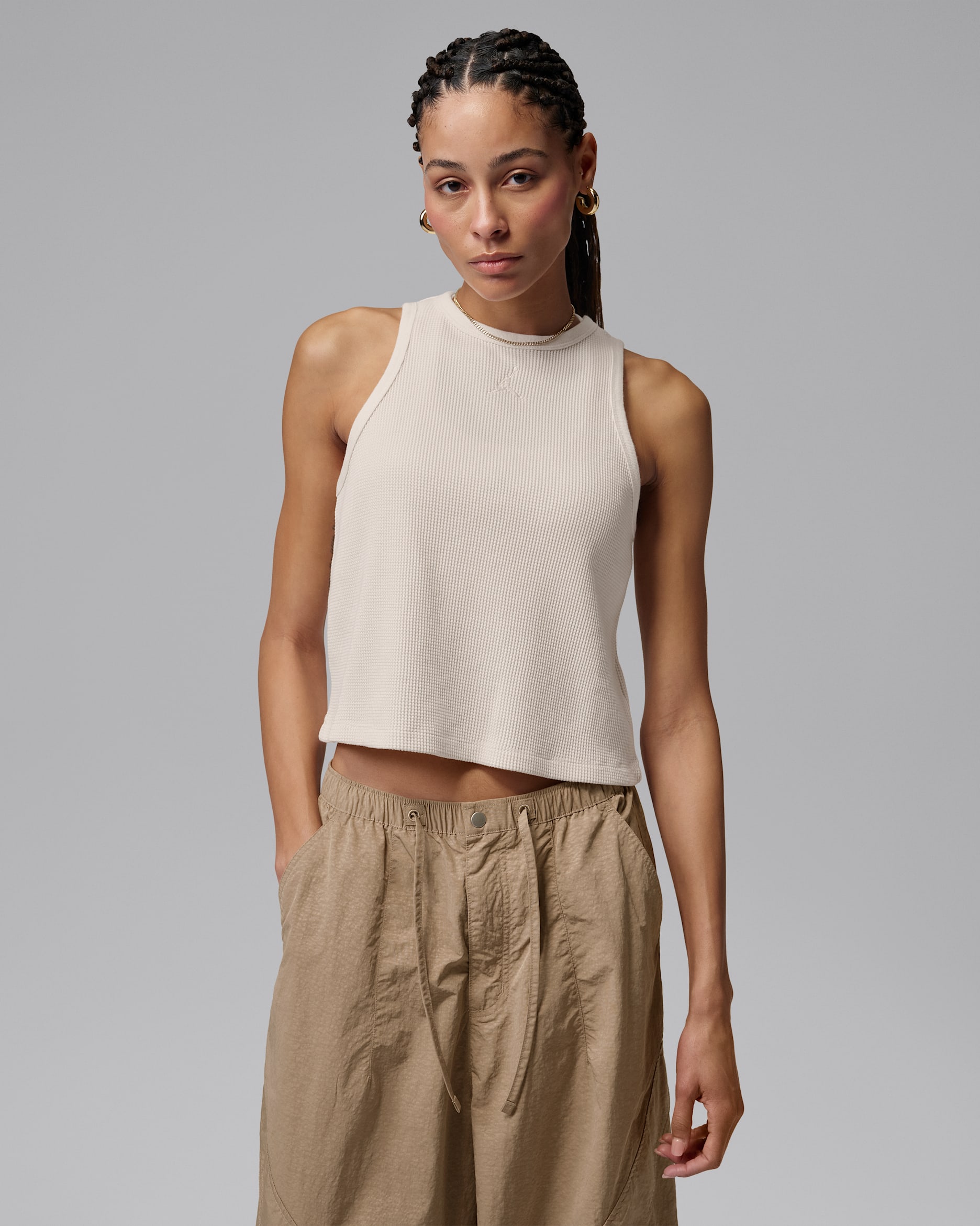 Jordan Flight Women's Waffle Tank - Pale Ivory/Pale Ivory