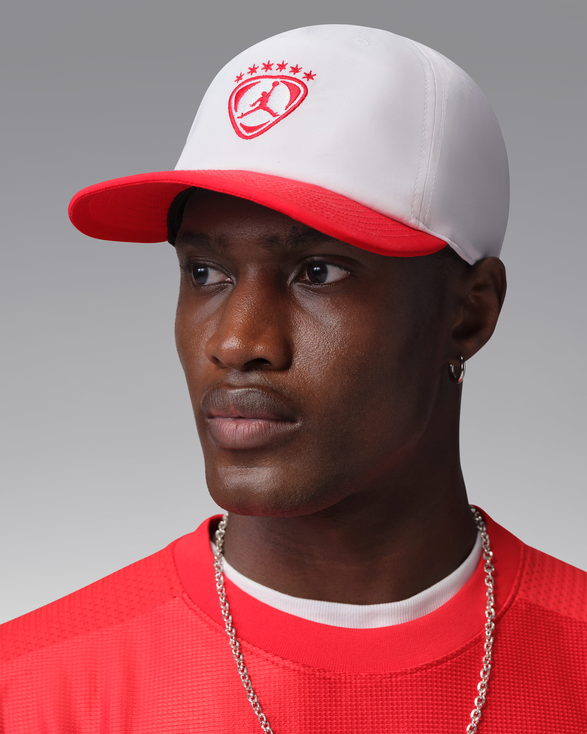 Gorra sin estructura Jordan Pro - Blanco/Rojo universitario