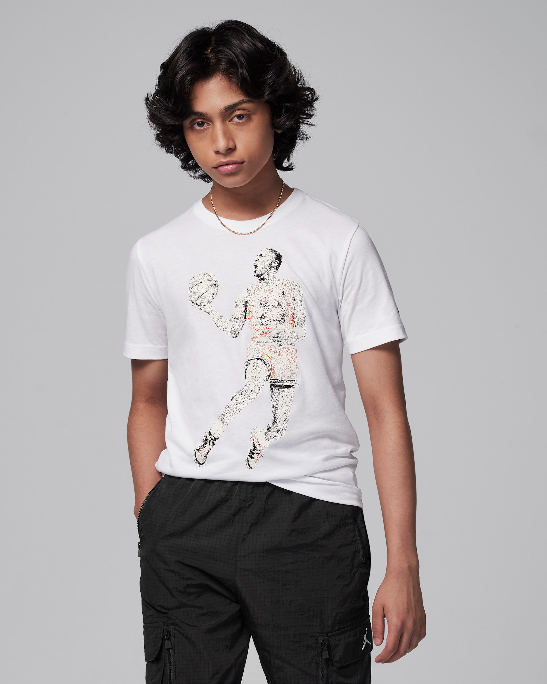 Air Jordan Big Kids' Dots Graphic T-Shirt - White