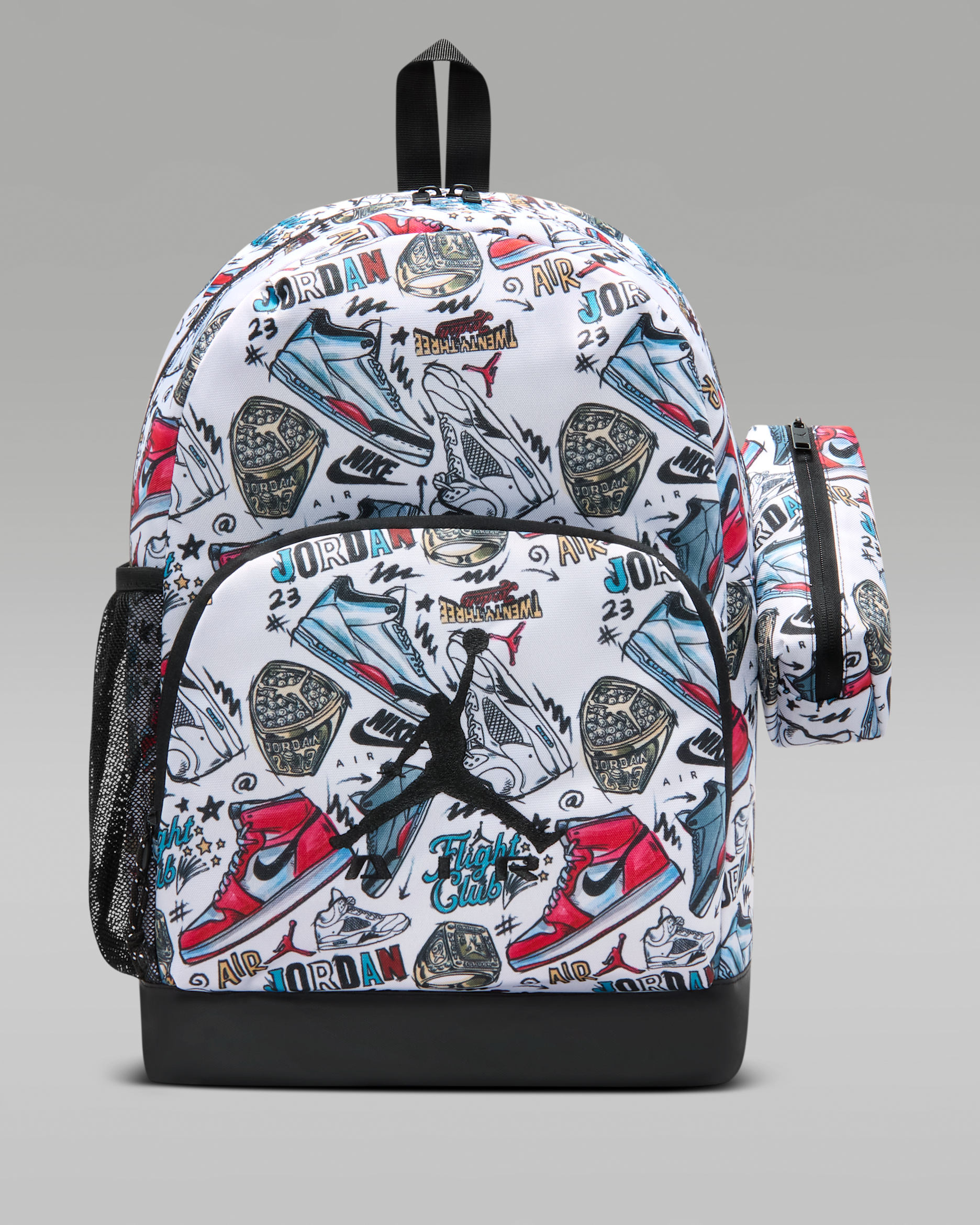 Jordan Big Kids' Air Raid Backpack (17L) - White/Gym Red