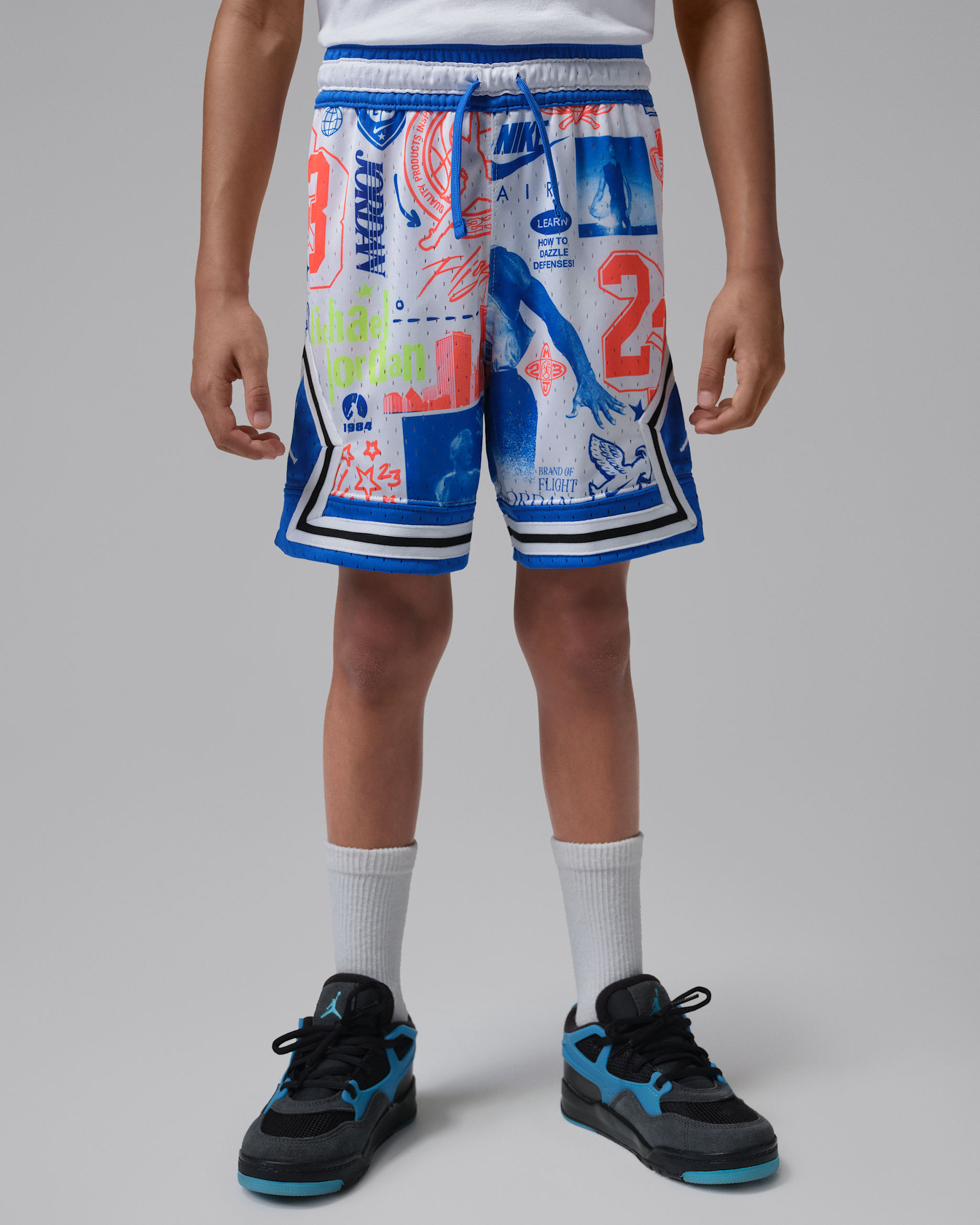 Jordan Dri-FIT Little Kids' MJ Printed Sport Diamond Shorts - Game Royal