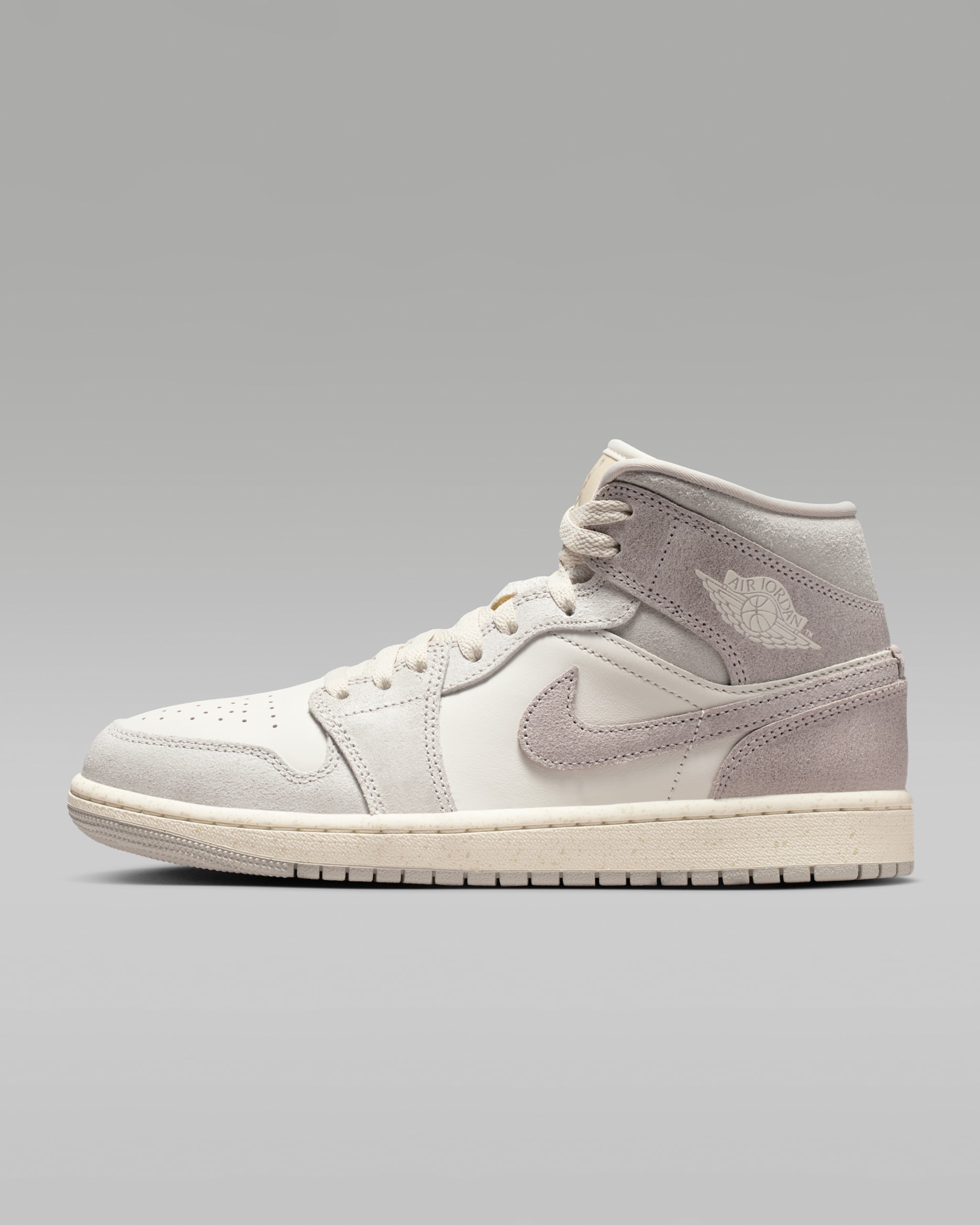 Air Jordan 1 Mid SE Women's Shoes - Light Iron Ore/Pale Ivory/Oatmeal/Enigma Stone