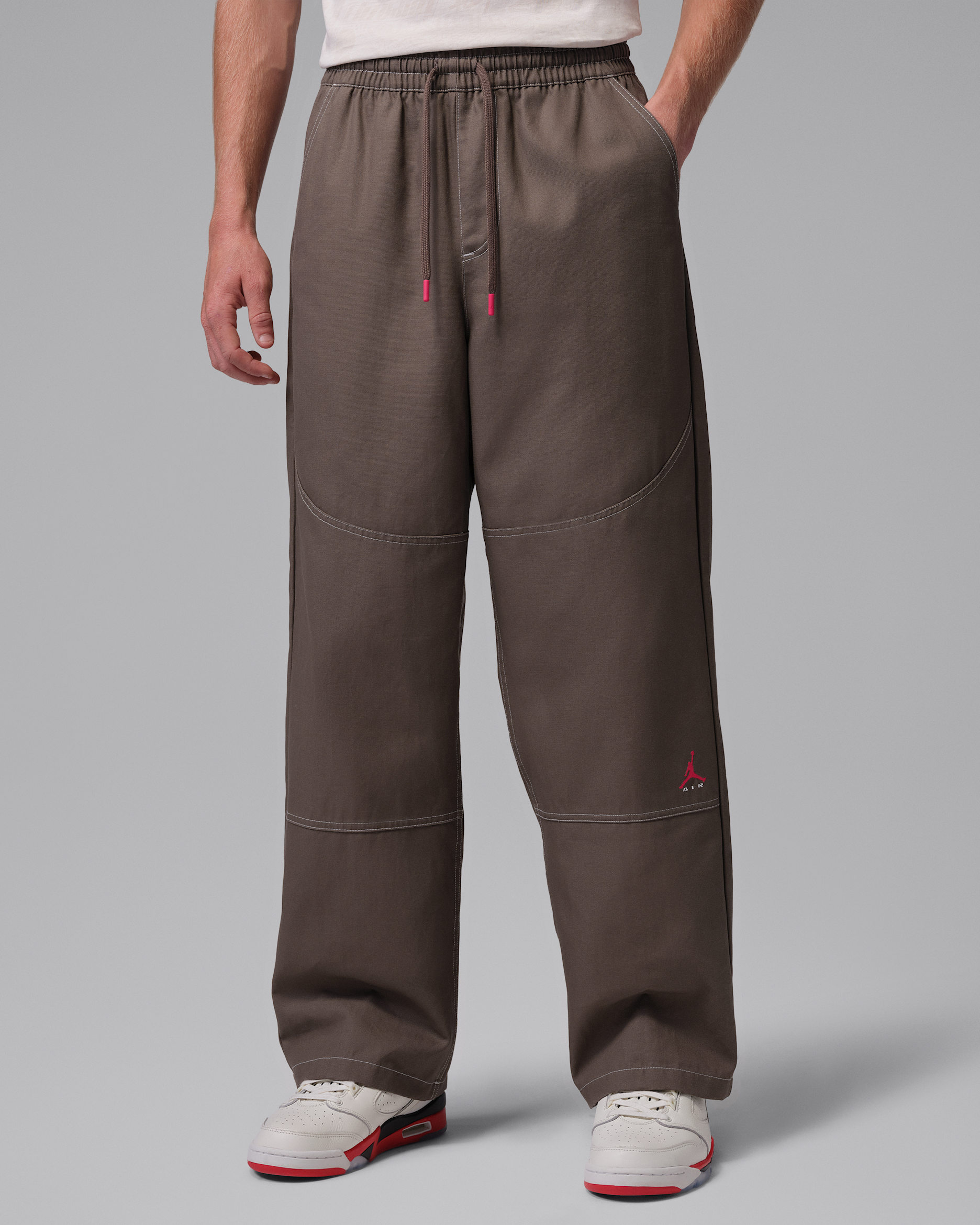 Pants chinos para hombre Jordan Brooklyn - Pelaje pardo/Rojo universitario