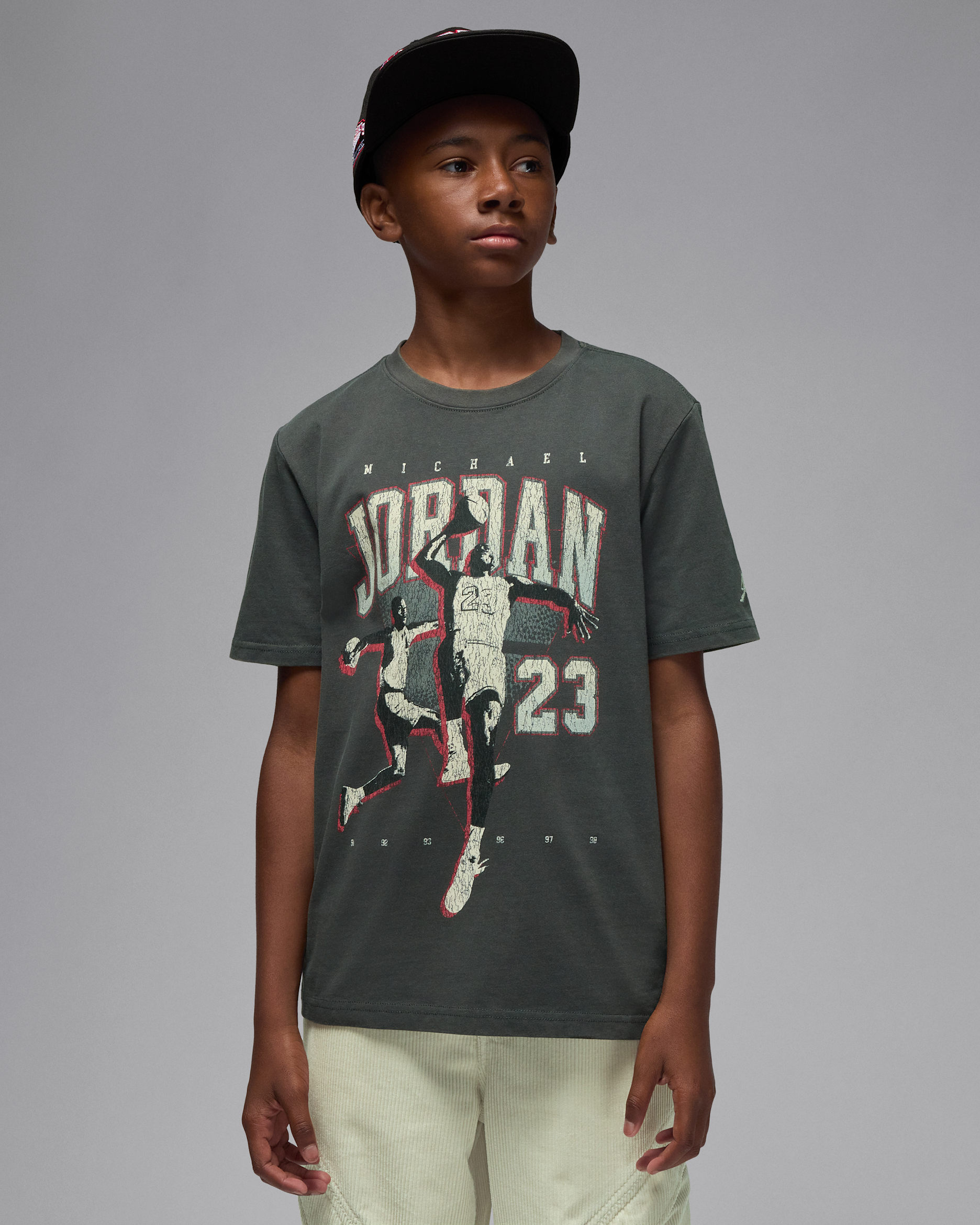 Playera Legend of Flight para niños talla grande Jordan - Sombrío apagado