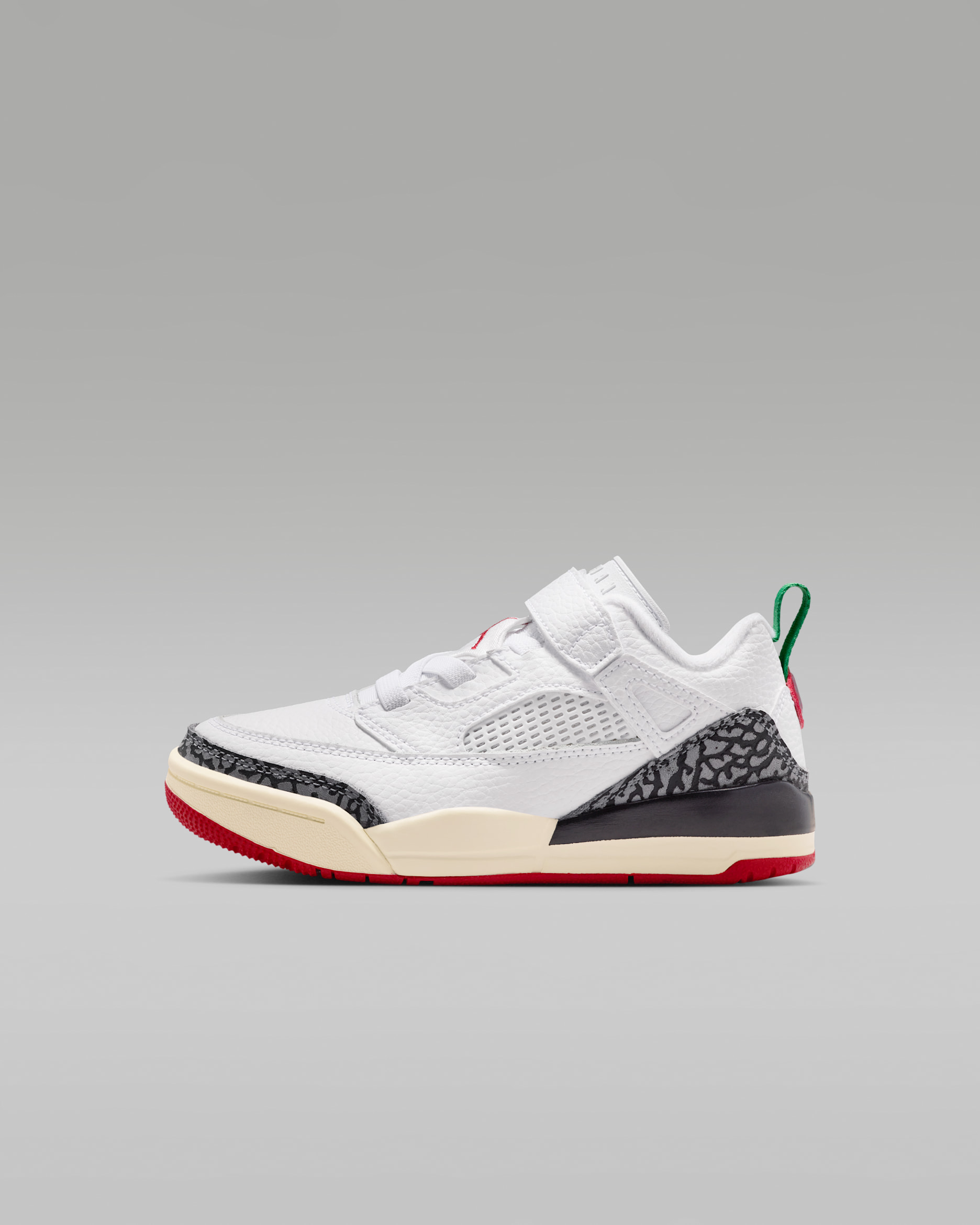 Jordan Spizike Low Little Kids' Shoes - White/Coconut Milk/Black/Varsity Red