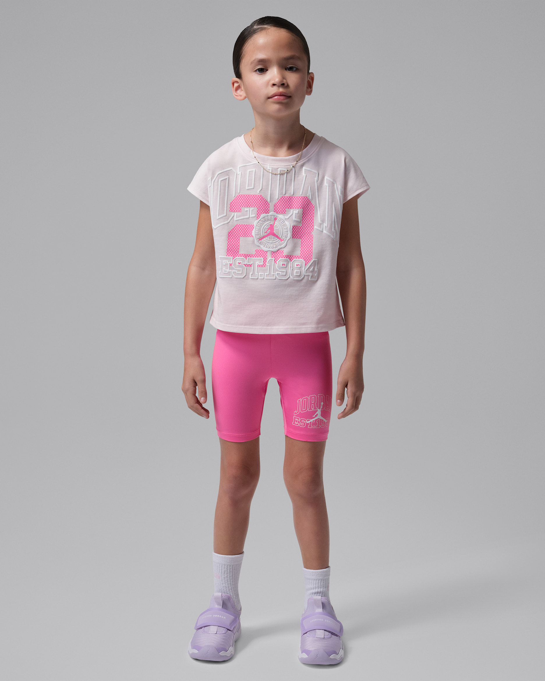 Jordan Little Kids' Boxy T-Shirt and Bike Shorts Set - Pinksicle