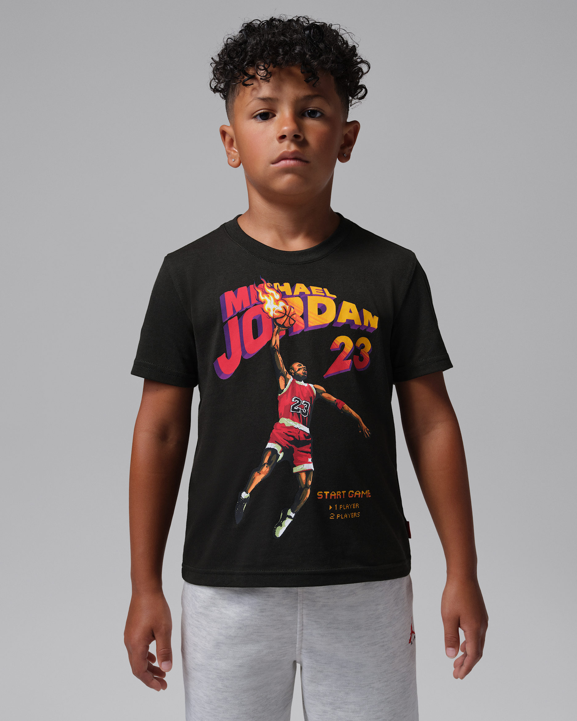 ジョーダン ジュニア ビデオゲーム Tシャツ - ブラック