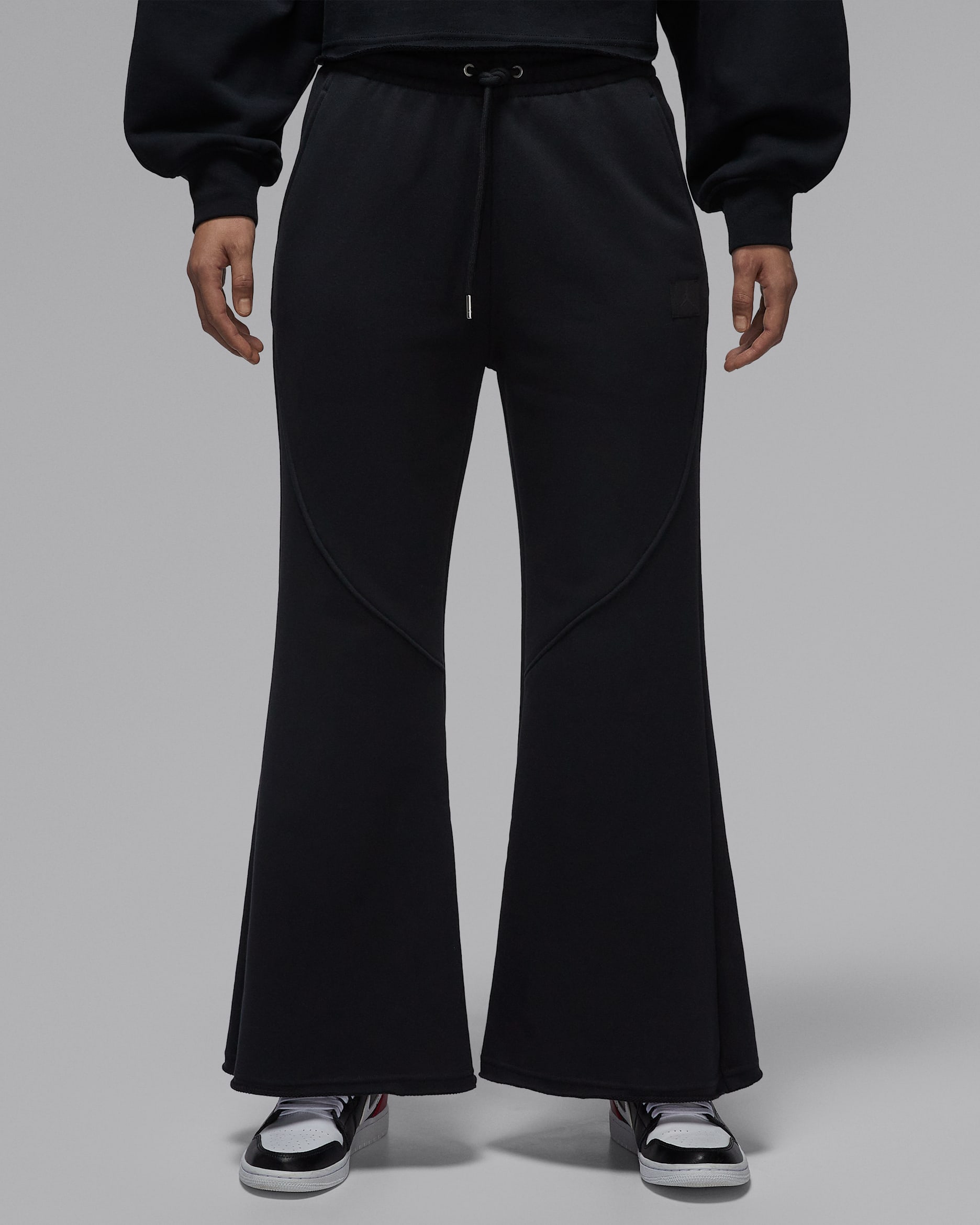 Jordan Flight Fleece Women's Flared Pants - Black/Dark Smoke Grey