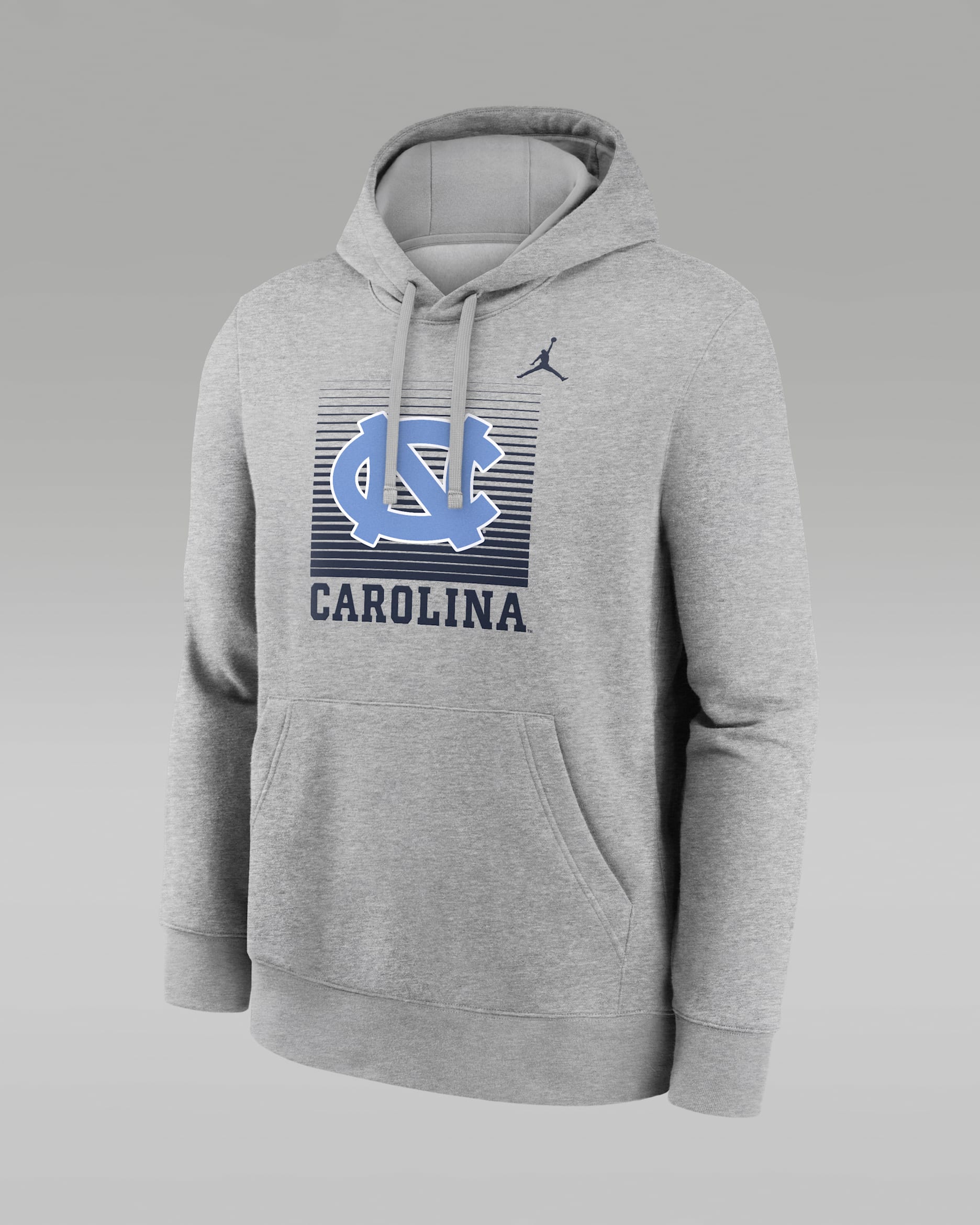 Sudadera con gorro universitaria Nike para hombre North Carolina Primetime - Gris jaspeado