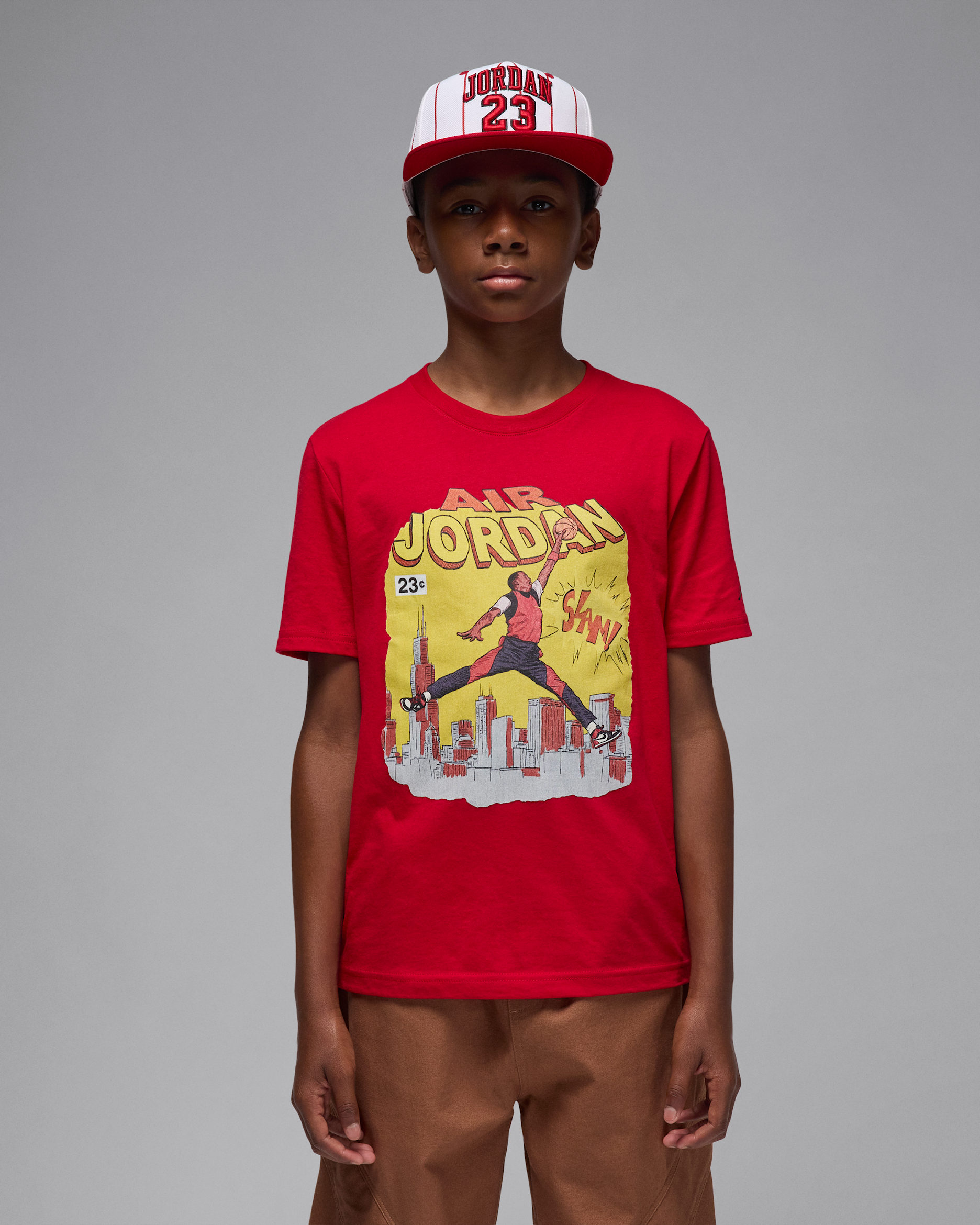Jordan Big Kids' Comic Slam T-Shirt - Gym Red