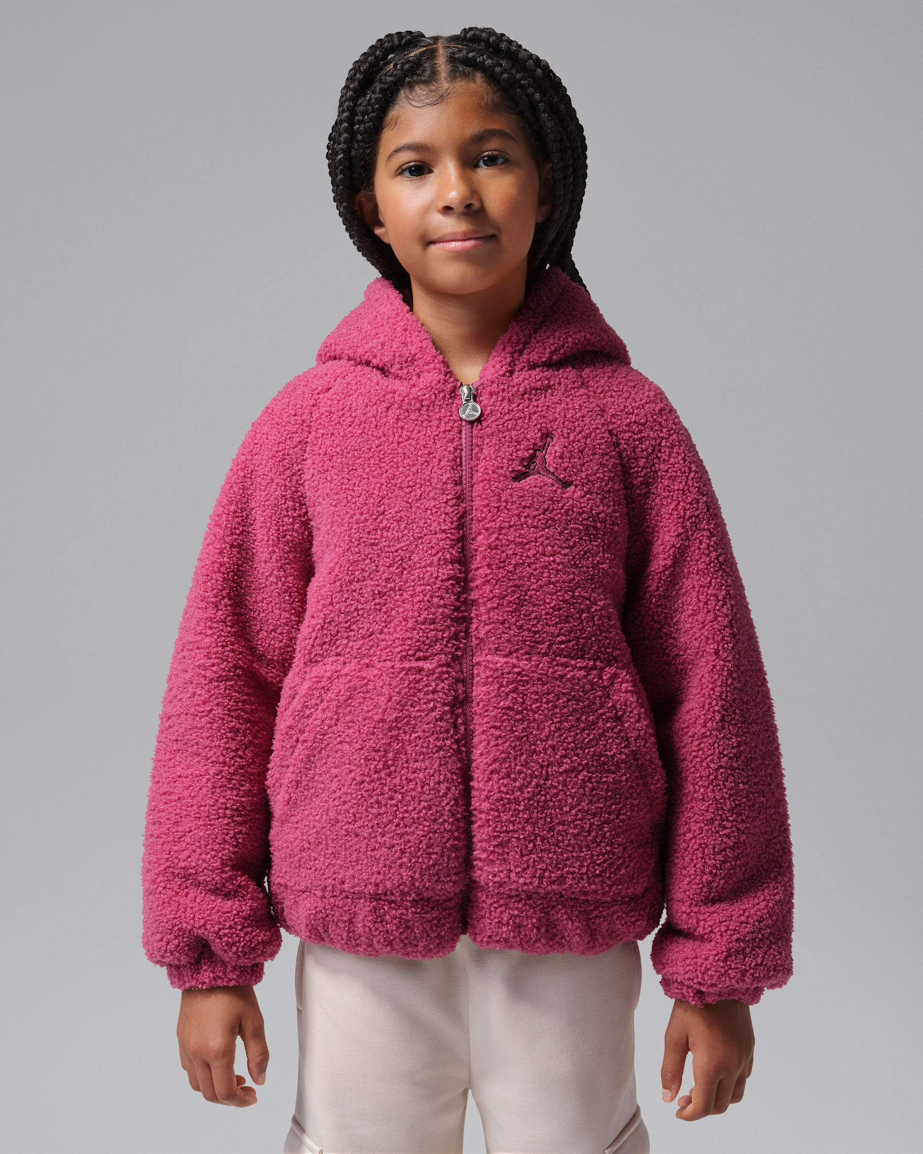 Jordan Big Kids' High-Pile Jacket - Sweet Beet