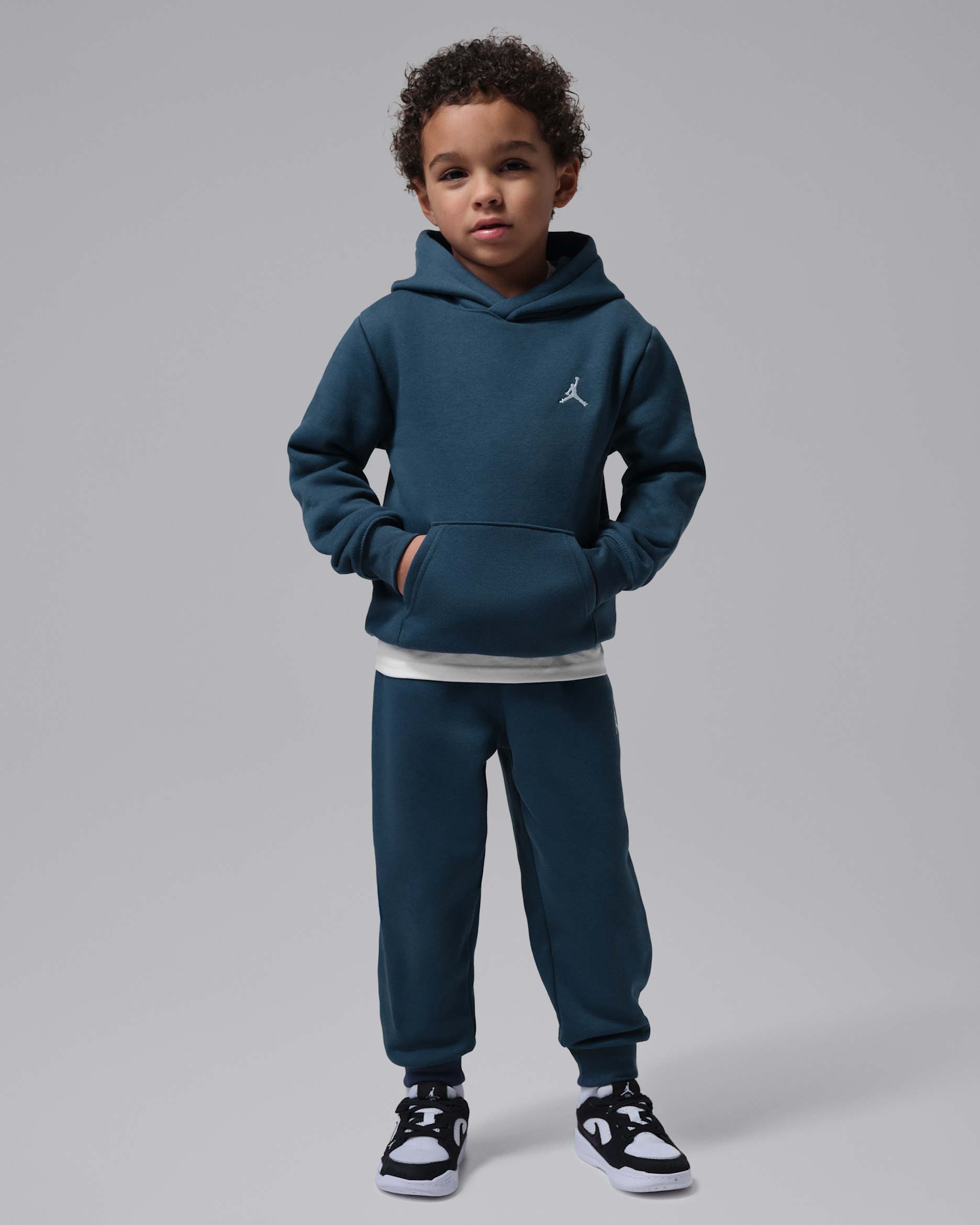 Jordan Brooklyn Fleece Little Kids' 2-Piece Pullover Hoodie Set - Squadron Blue
