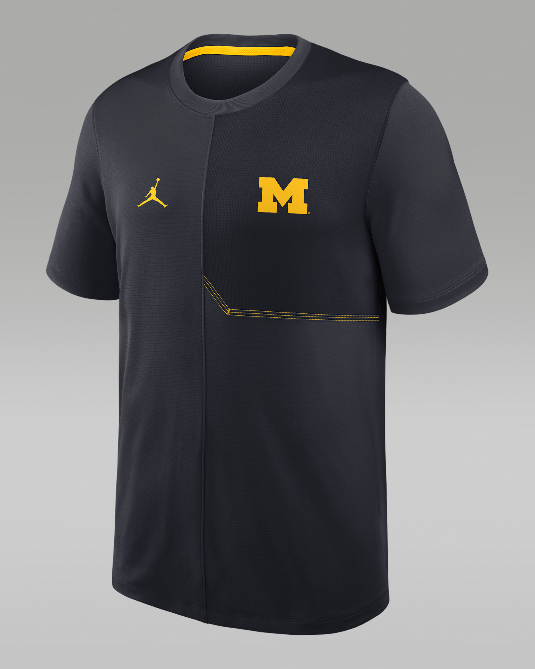 Michigan Sideline Coach Men's Jordan Brand Dri-FIT College Top - Pitch Blue