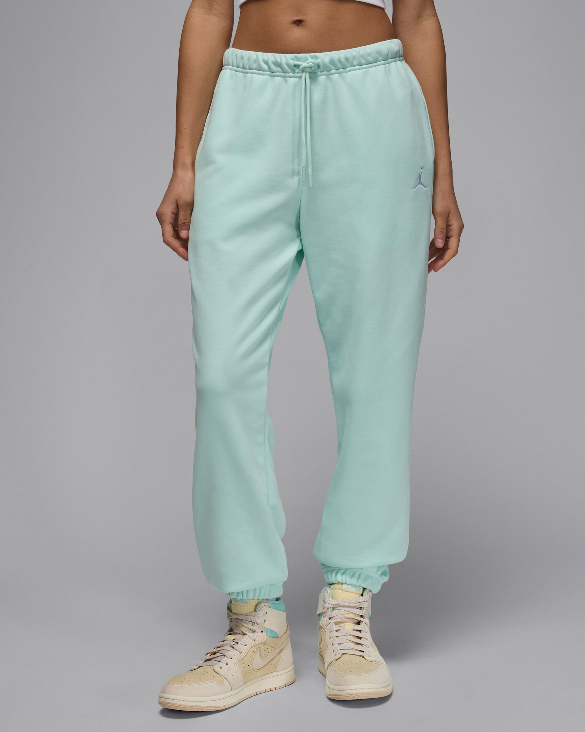 Jordan Brooklyn Fleece Women's French Terry Pants - Igloo/White