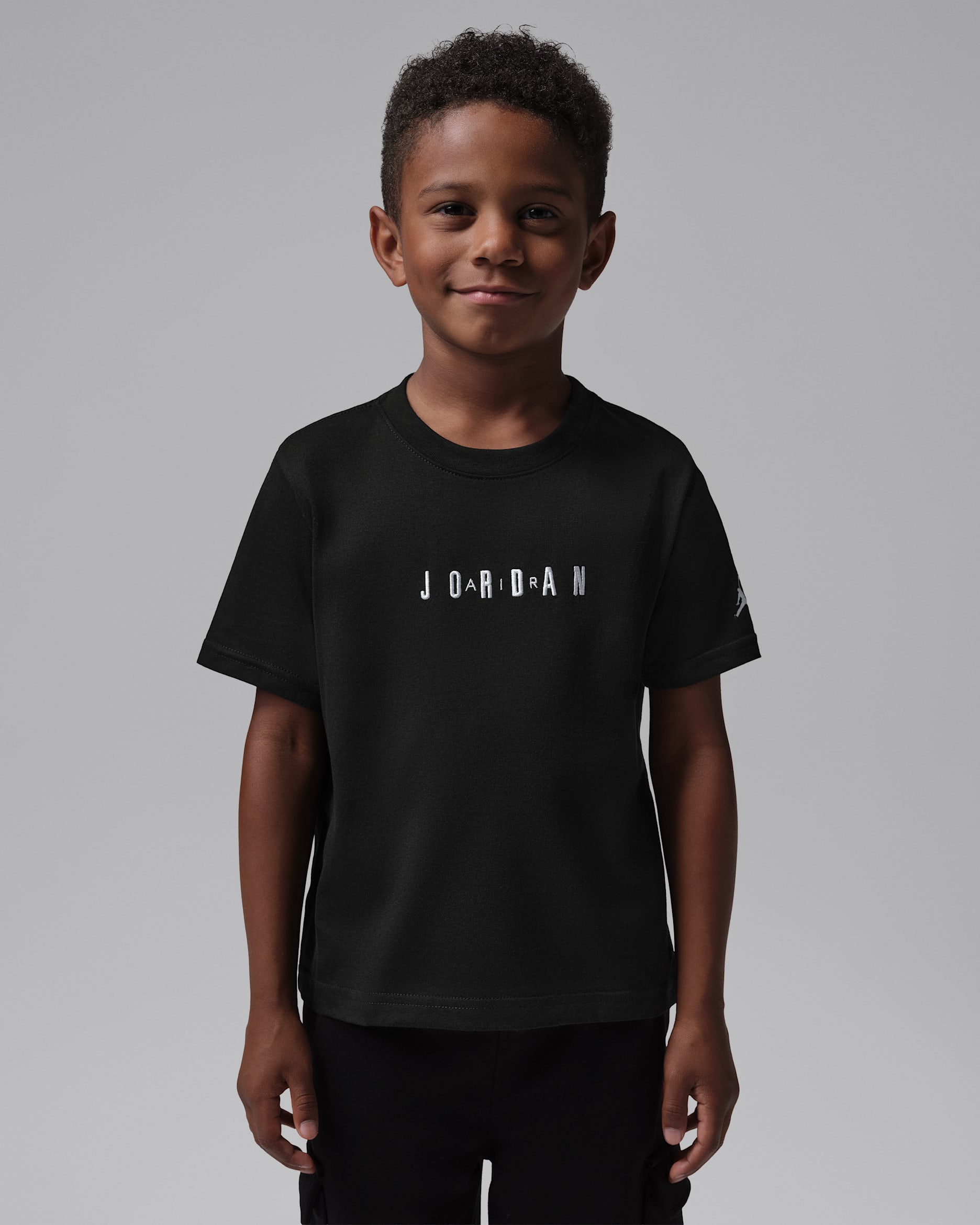 Jordan Little Kids' Embroidered T-Shirt - Black