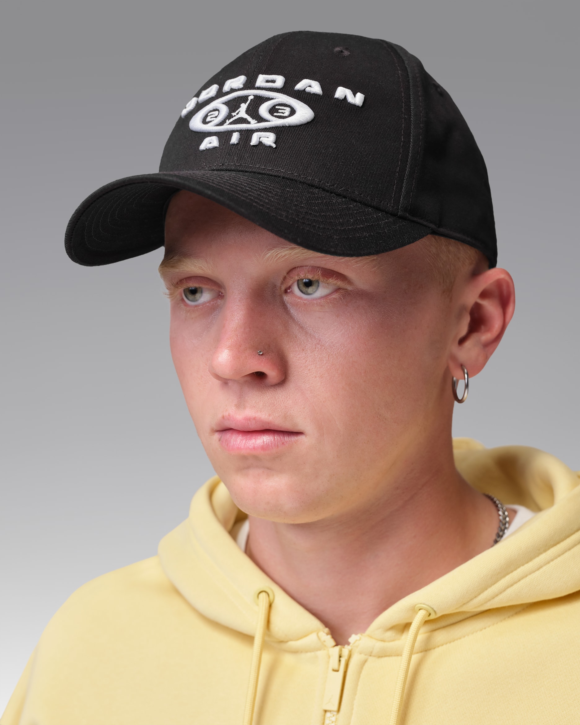 Jordan Rise Structured Cap - Black/White