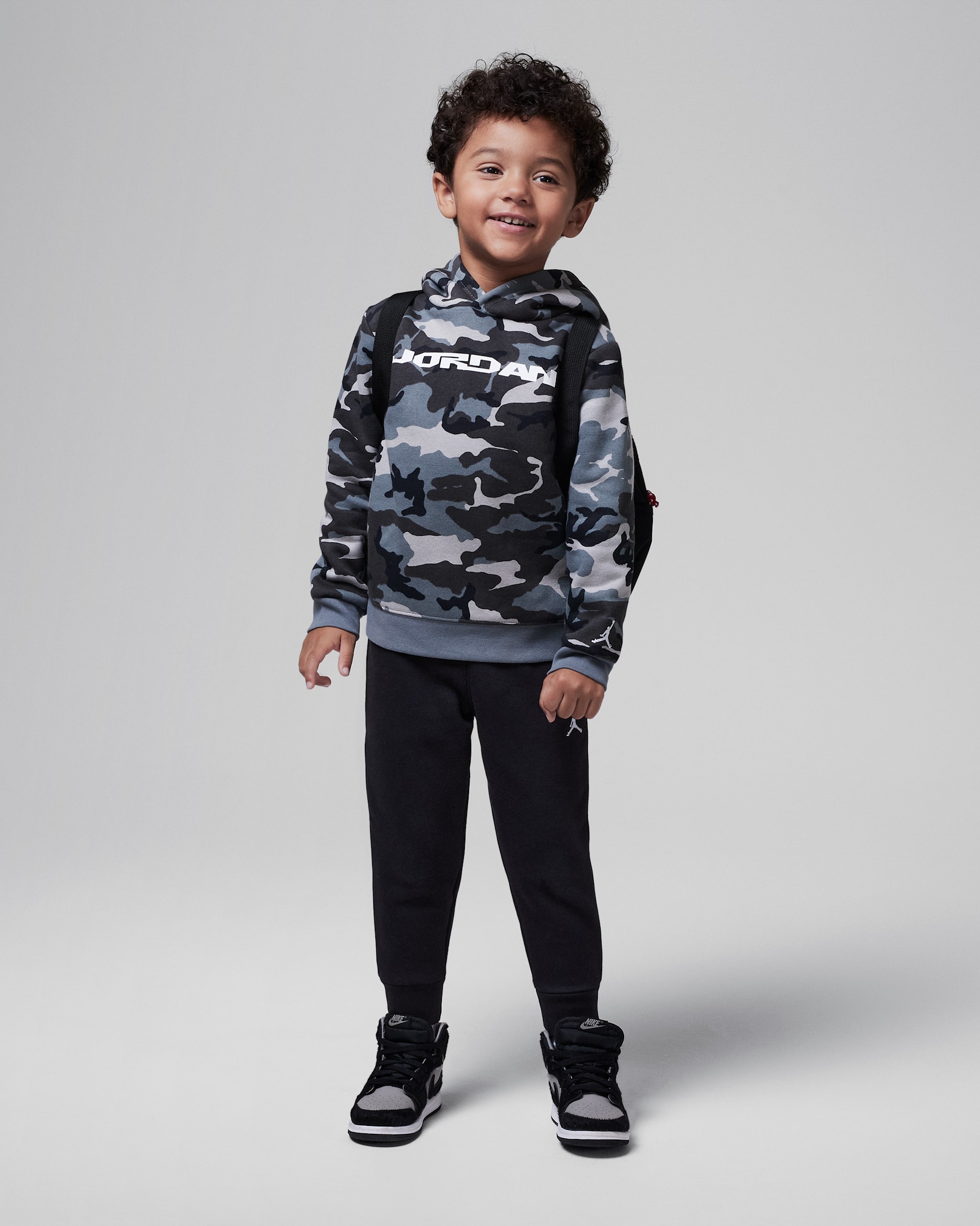 ジョーダン MVP ベビー ツーピース カモ フリース プルオーバー パーカー セットアップ - ブラック