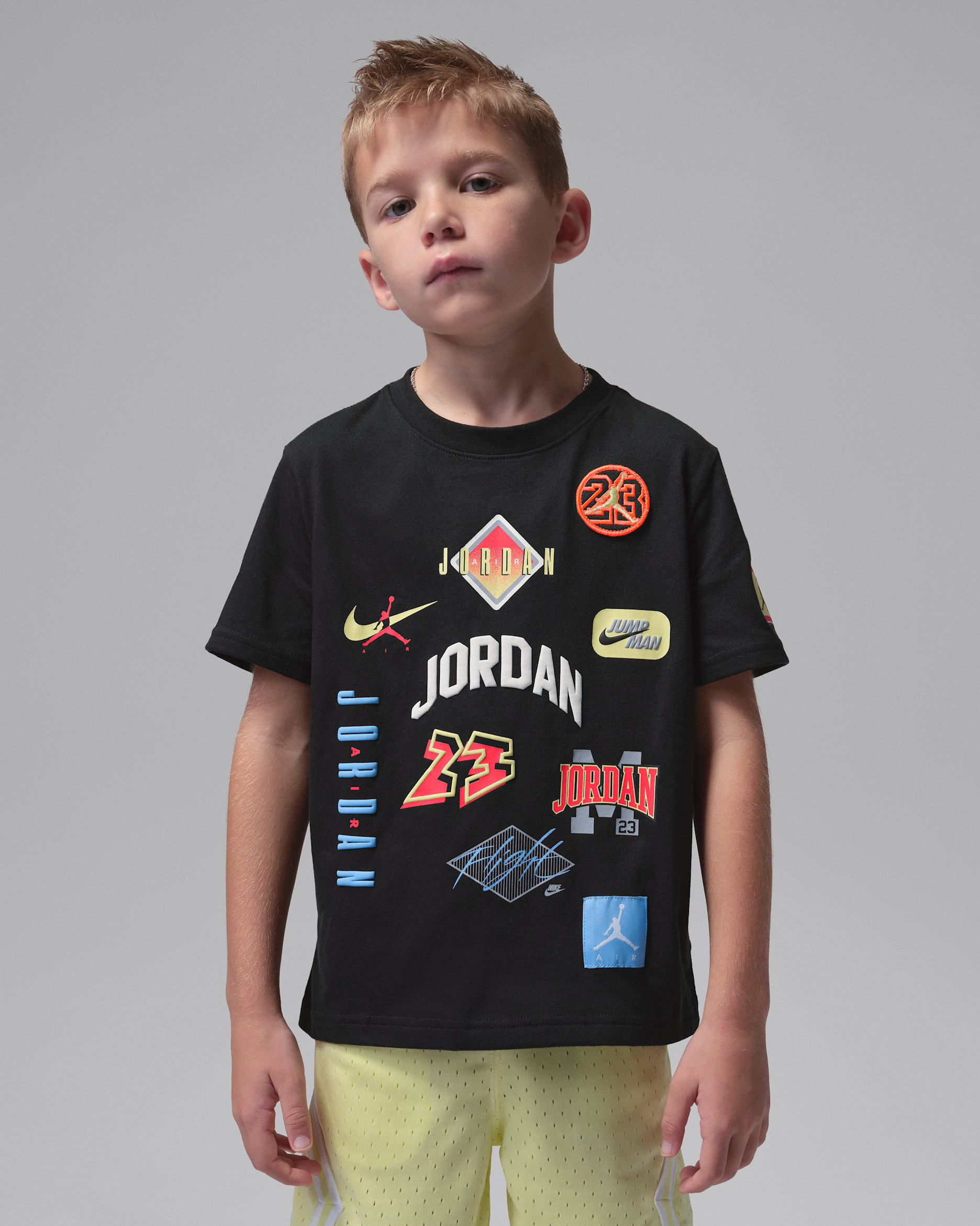 Jordan Little Kids' Dynasty Patch T-Shirt - Black