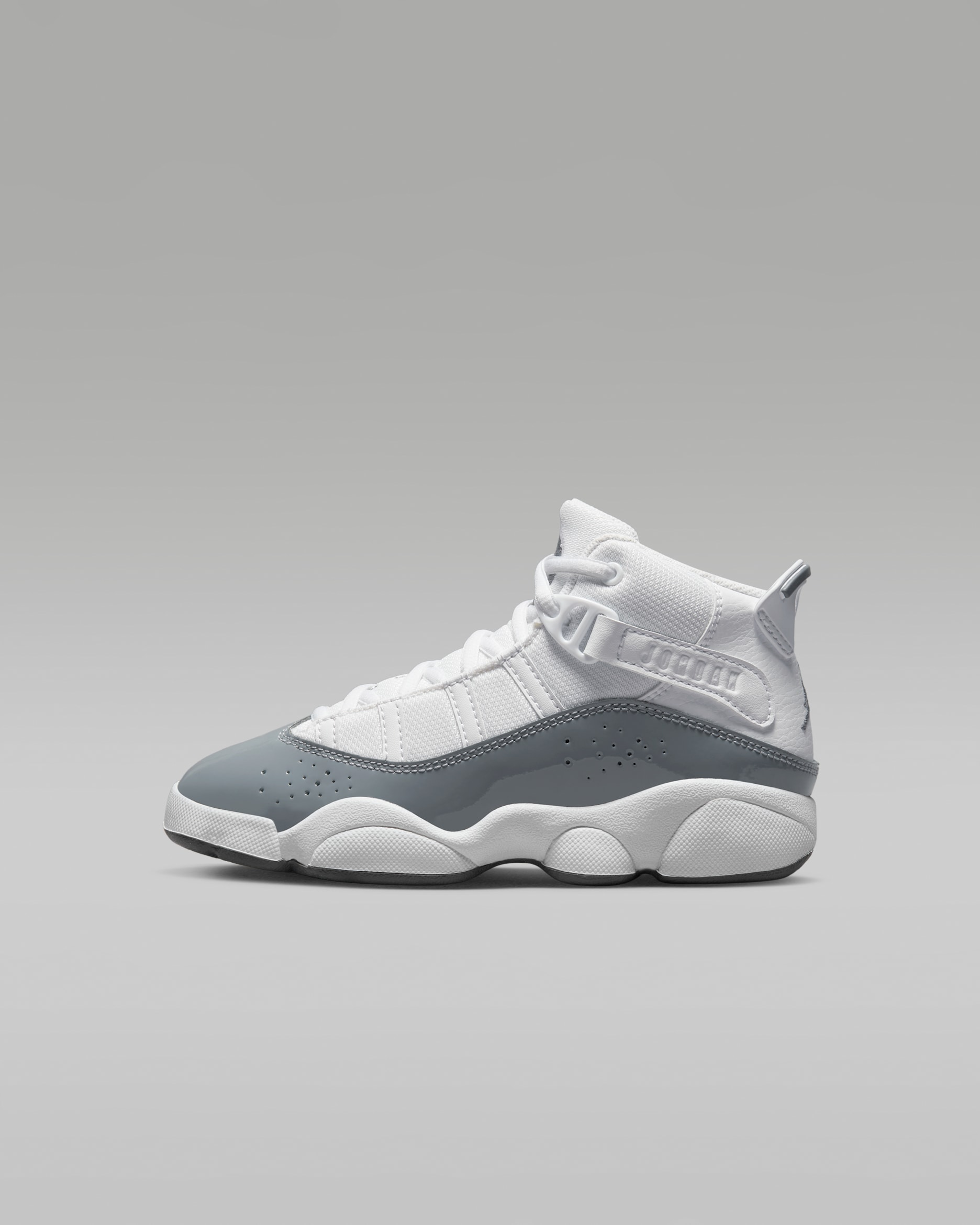 Calzado para niños talla pequeña Jordan 6 Rings - Blanco/Blanco/Gris azulado