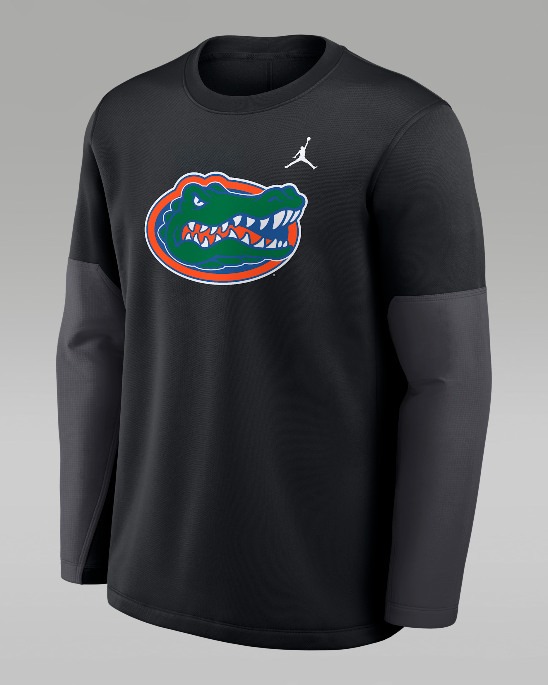 Playera de manga larga universitaria marca Jordan Therma-FIT para hombre Florida Sideline Coach - Negro