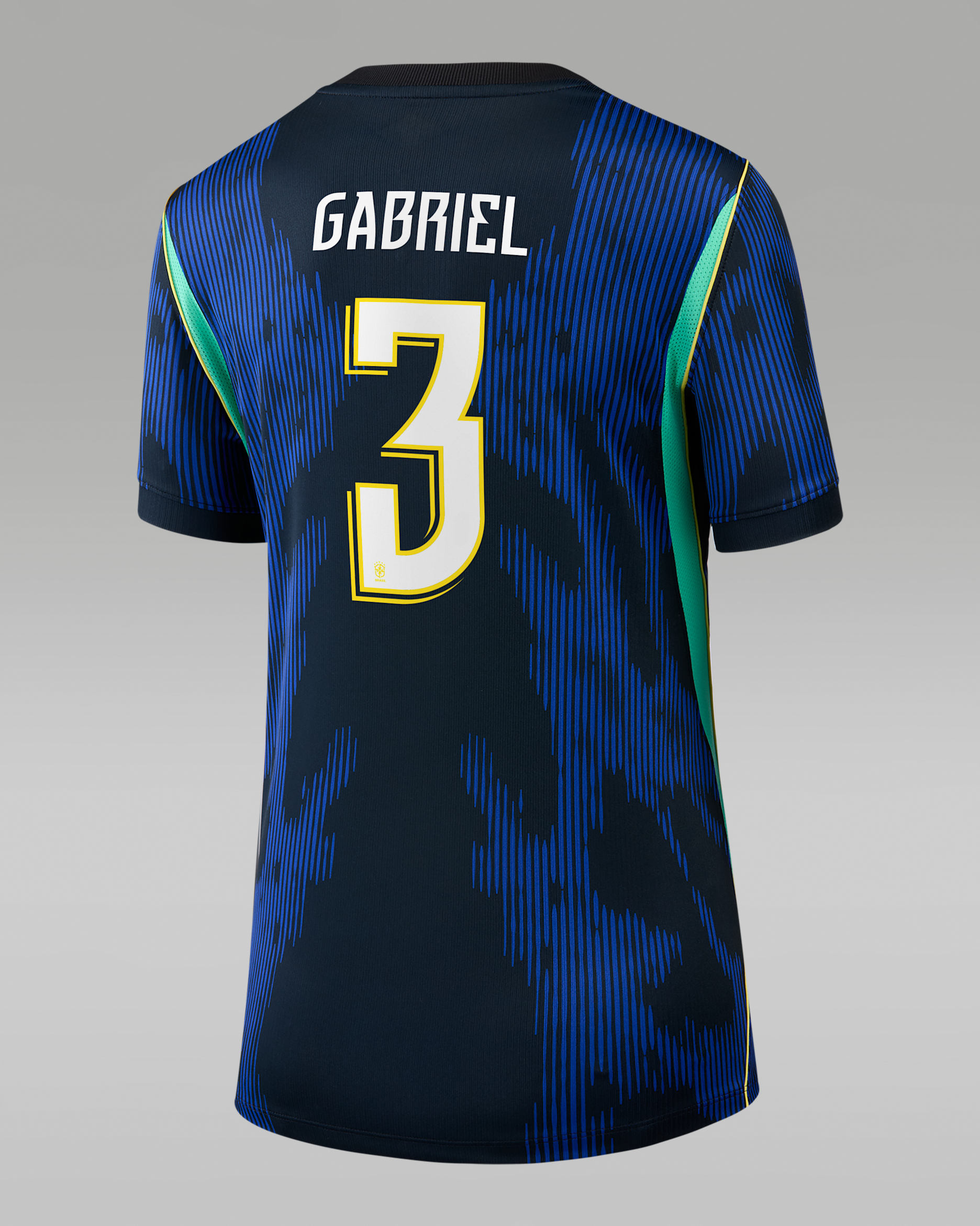 Gabriel Magalhães Brazil National Team 2026 Stadium Away Women's Nike Dri-FIT Soccer Jersey - Blue