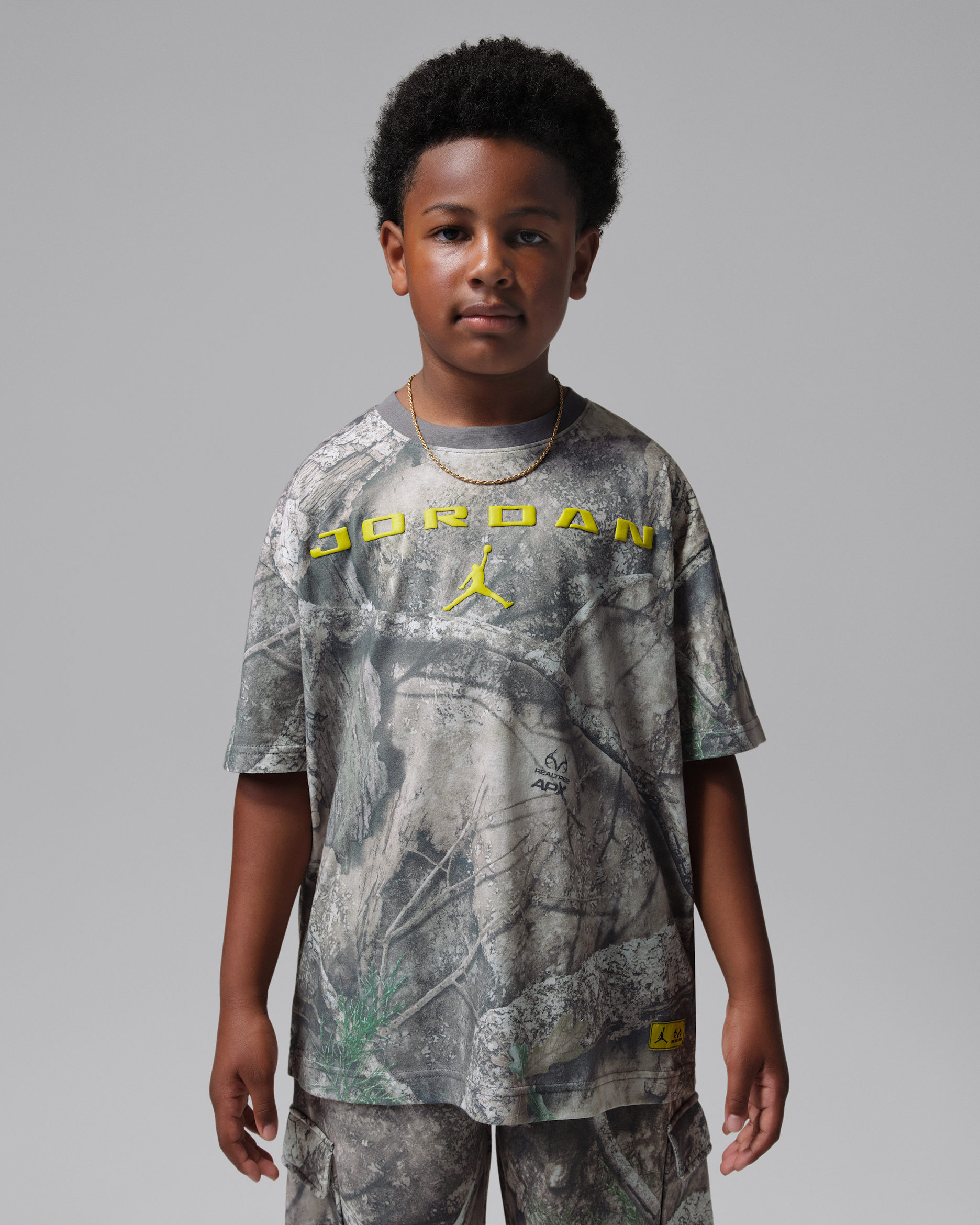 Jordan Big Kids' Brooklyn Realtree Printed T-Shirt - Swan