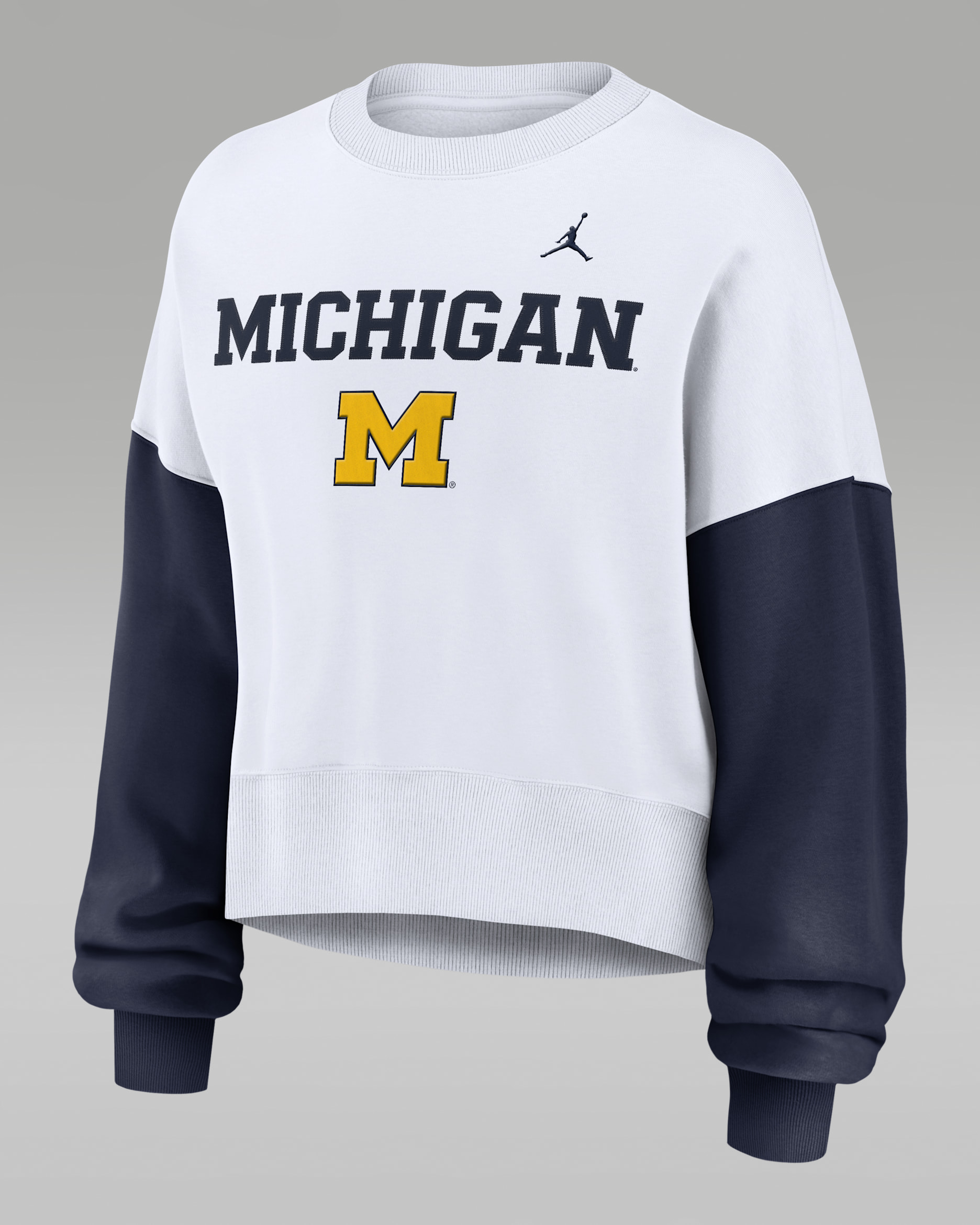 Michigan Wolverines Primetime Women's Jordan College Pullover Crew - White