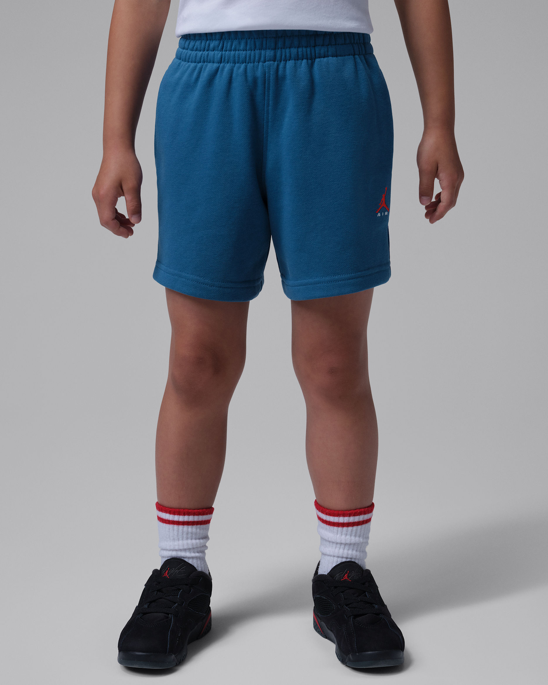 Shorts Jordan de French Terry para niños talla pequeña Brooklyn - Azul genuino