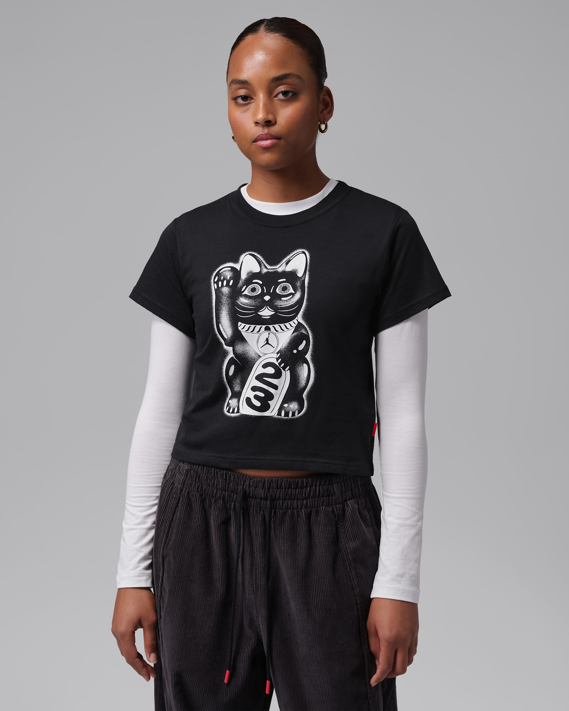 T-shirt à motif Jordan pour femme - Noir
